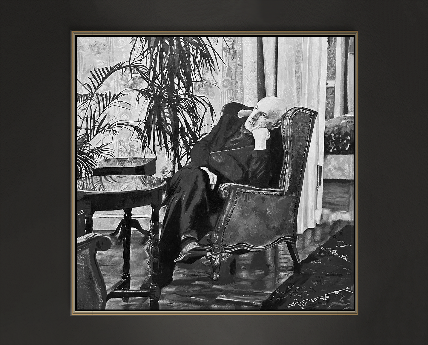 Abendstunden, 75x75 cm, 2023, Öl auf Leinwand