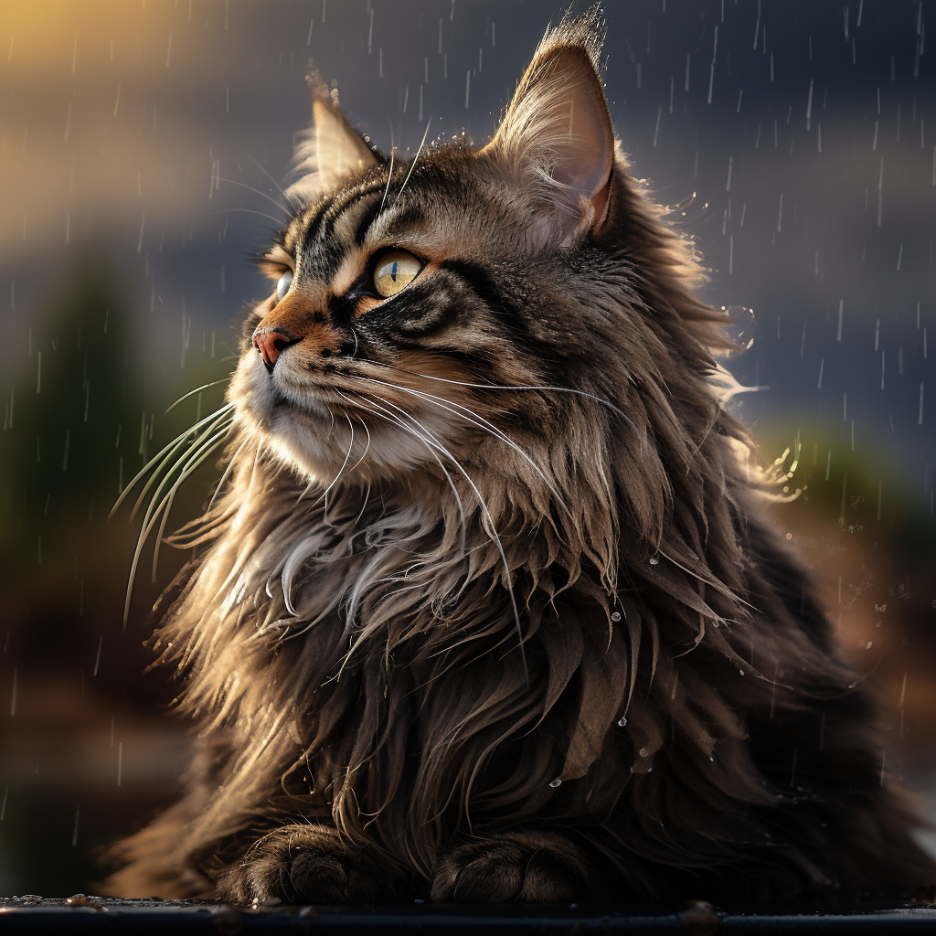 Lush mane, Maine Coon's beauty