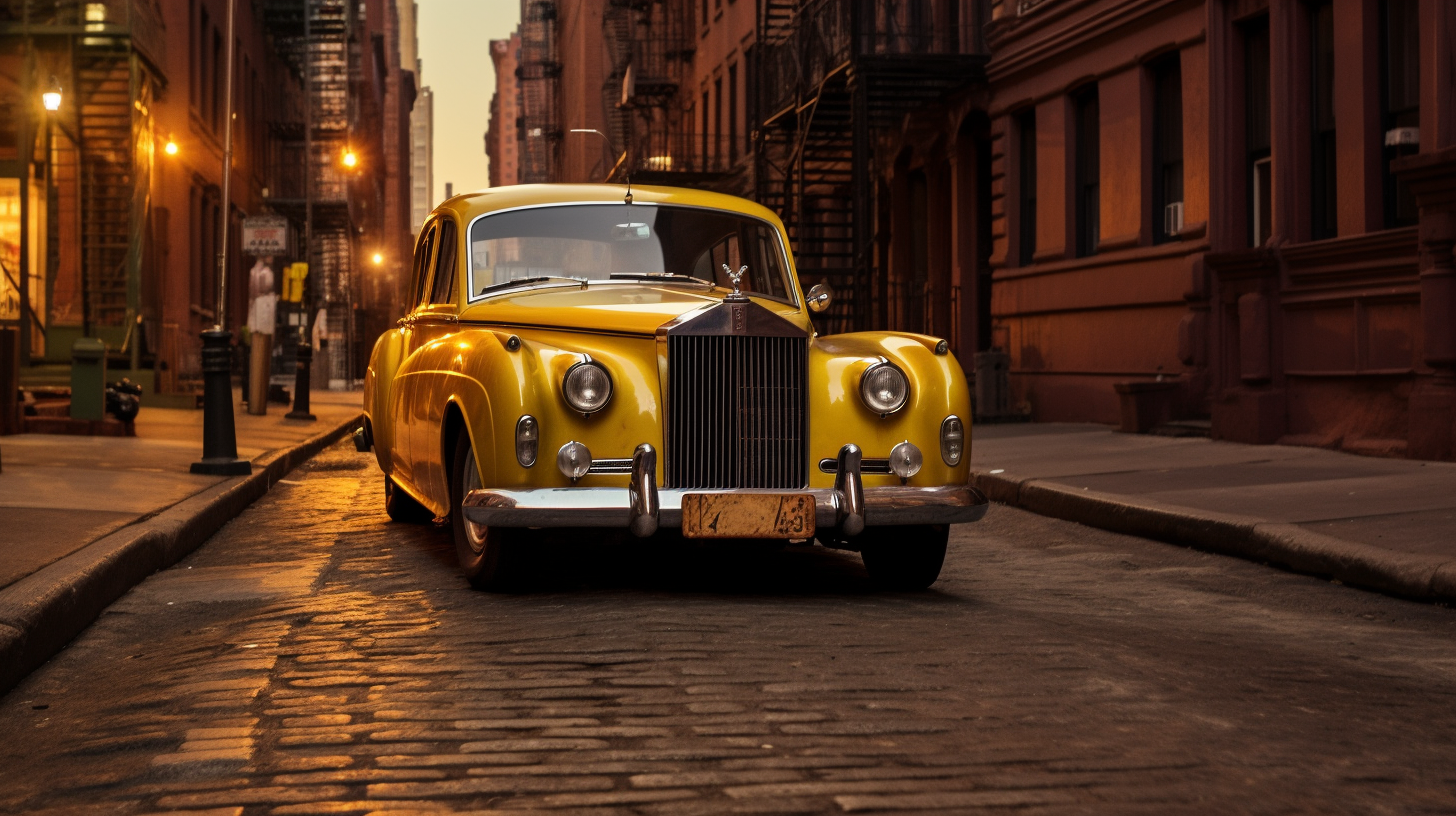 NY's Streets, Rolls Royce's Elegance