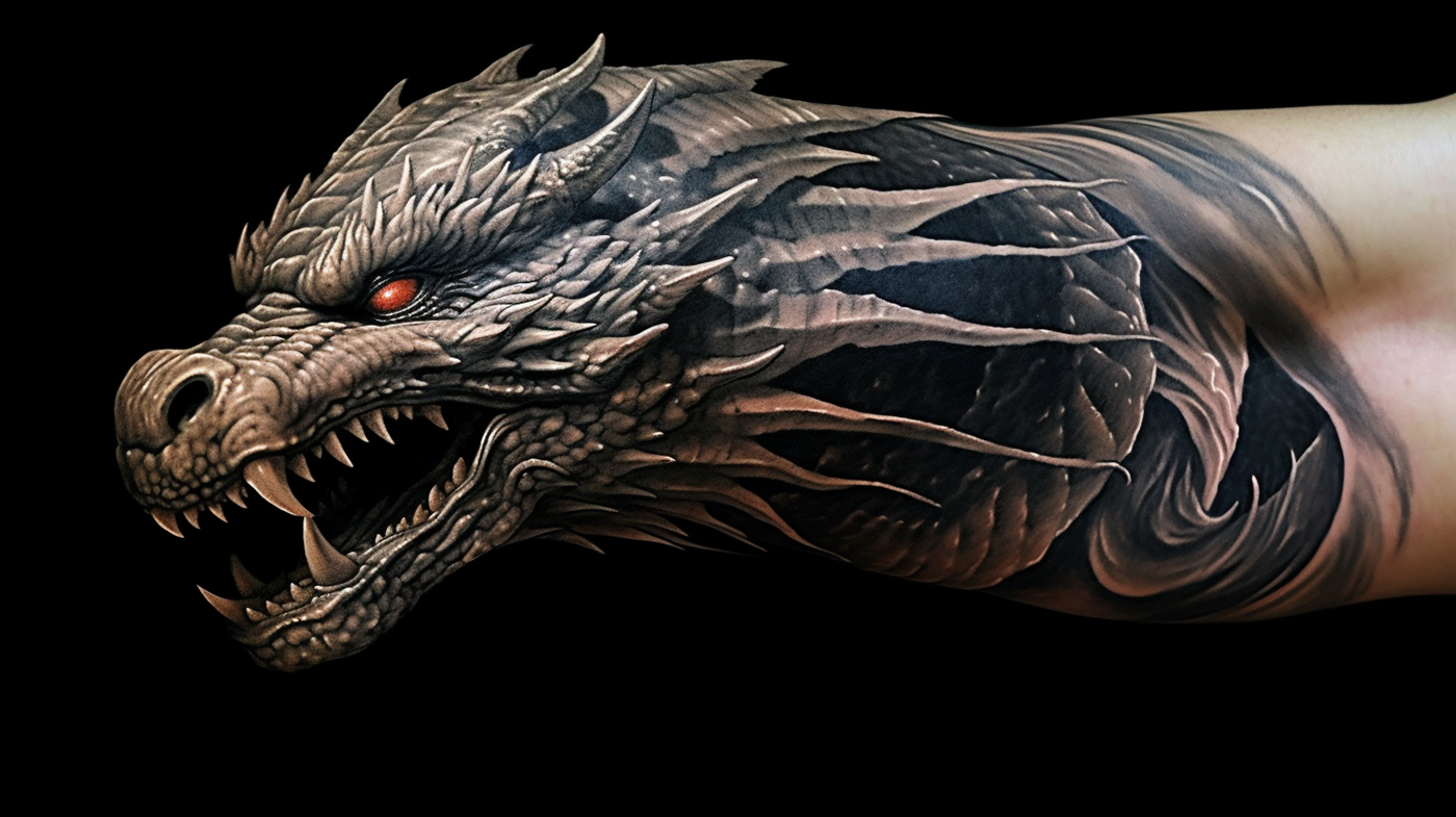Tattooed Majesty: Art Meets Mythology.