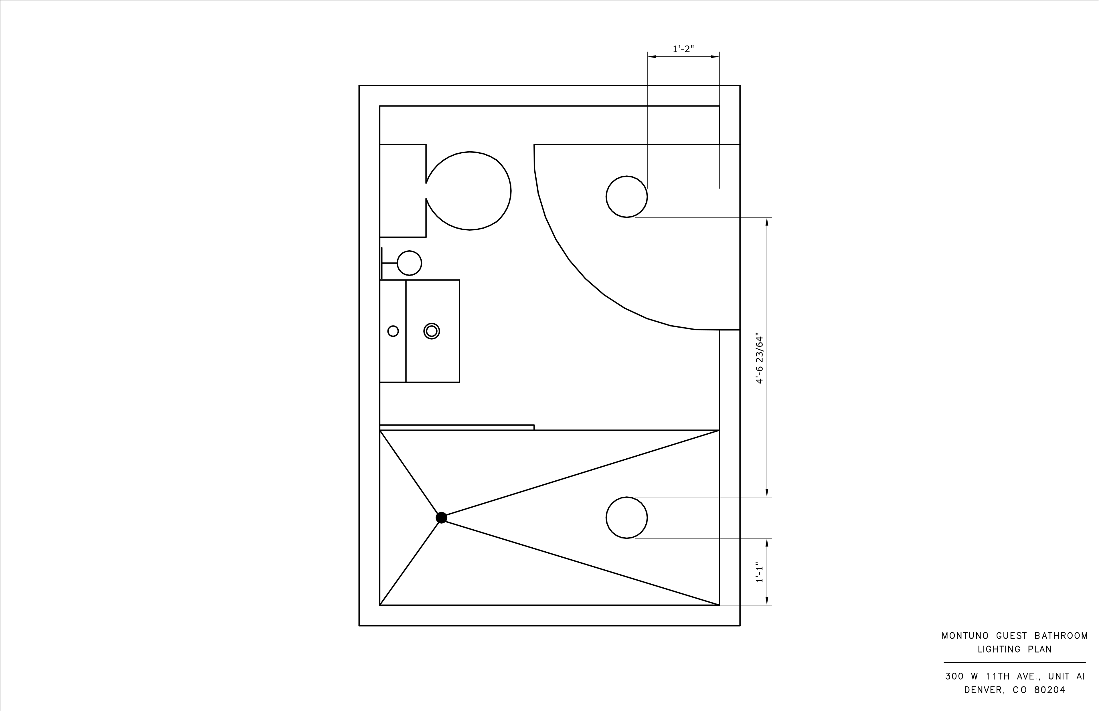 Guest Bathroom Lighting Plan