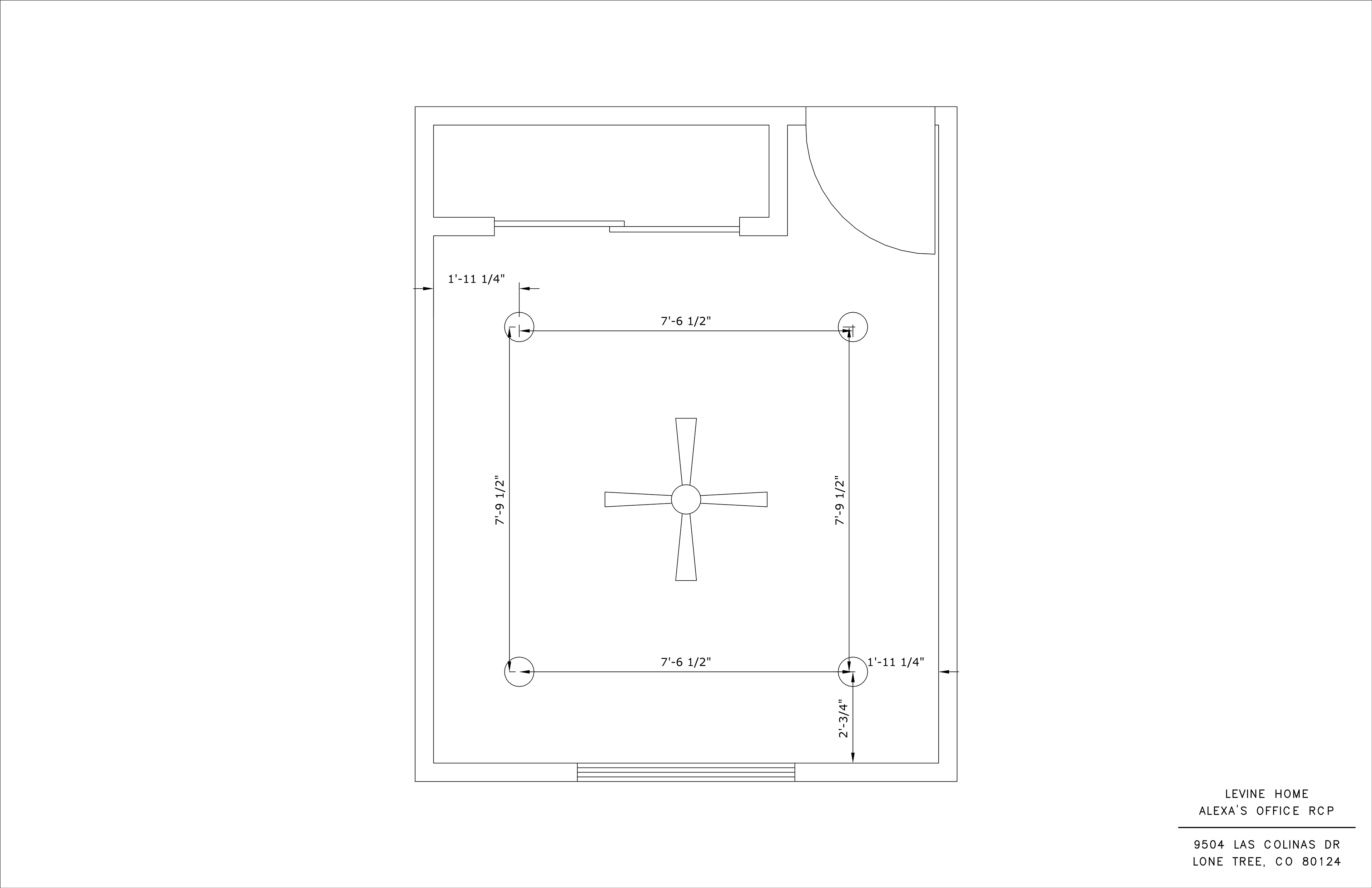 Upstairs Office Lighting Plan