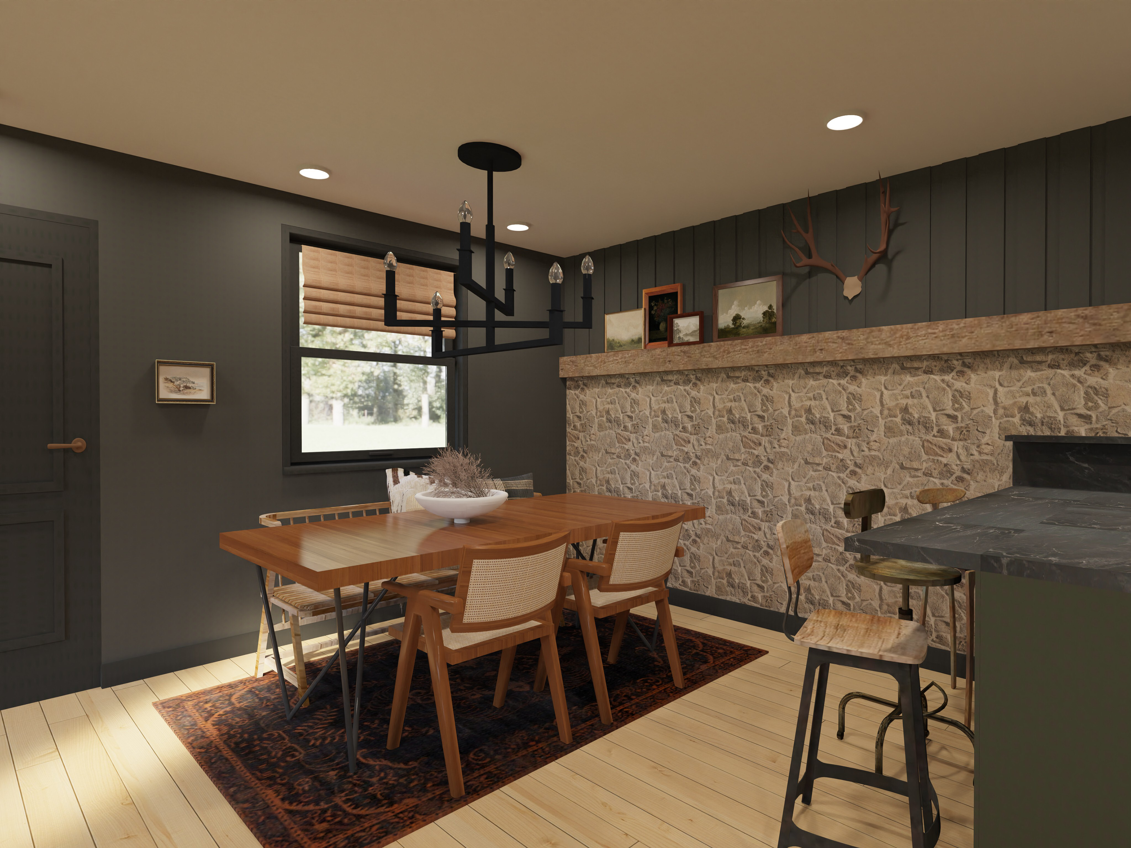 Kitchen + Dining View II