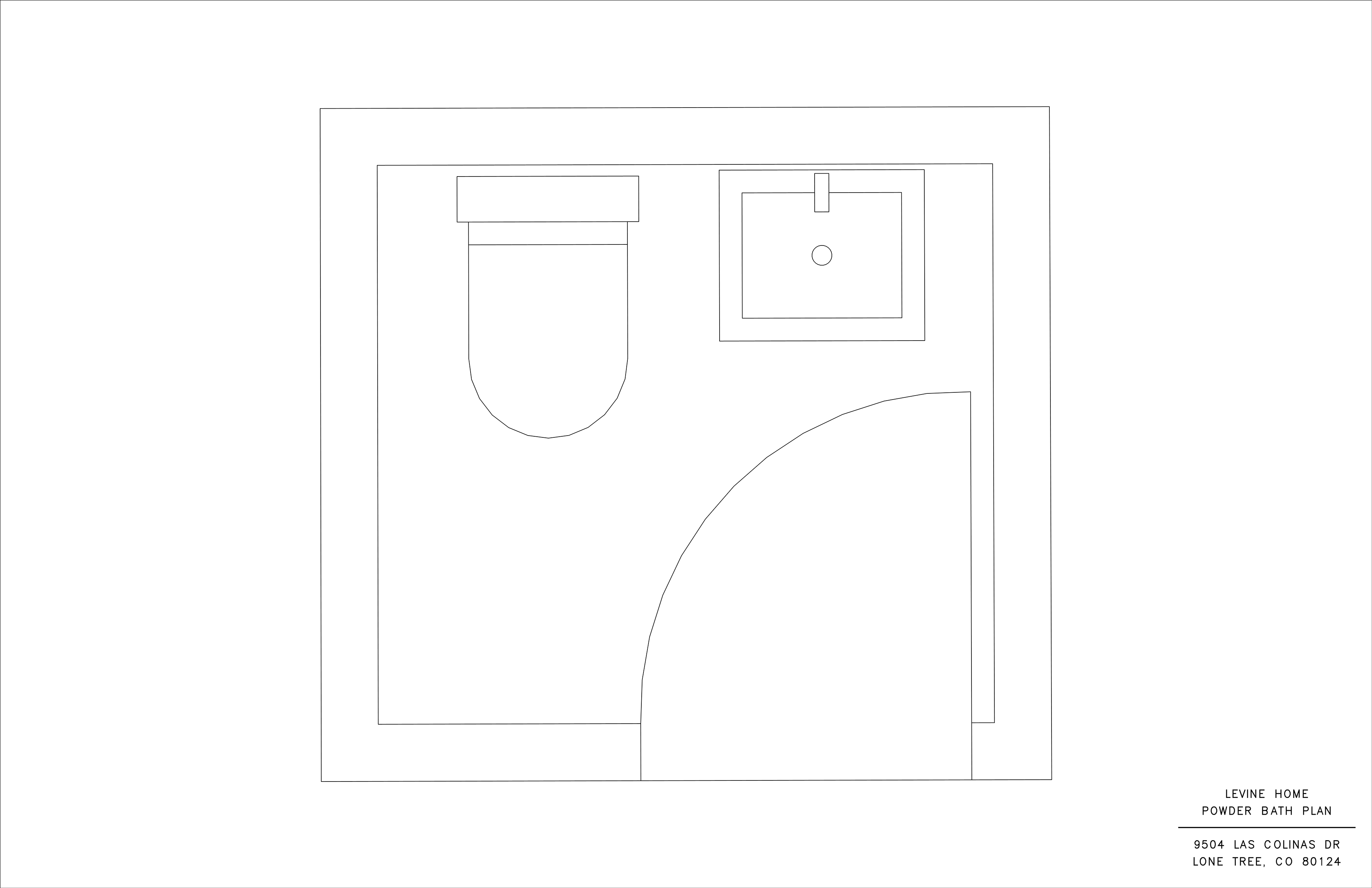 Powder Bath Floor Plan
