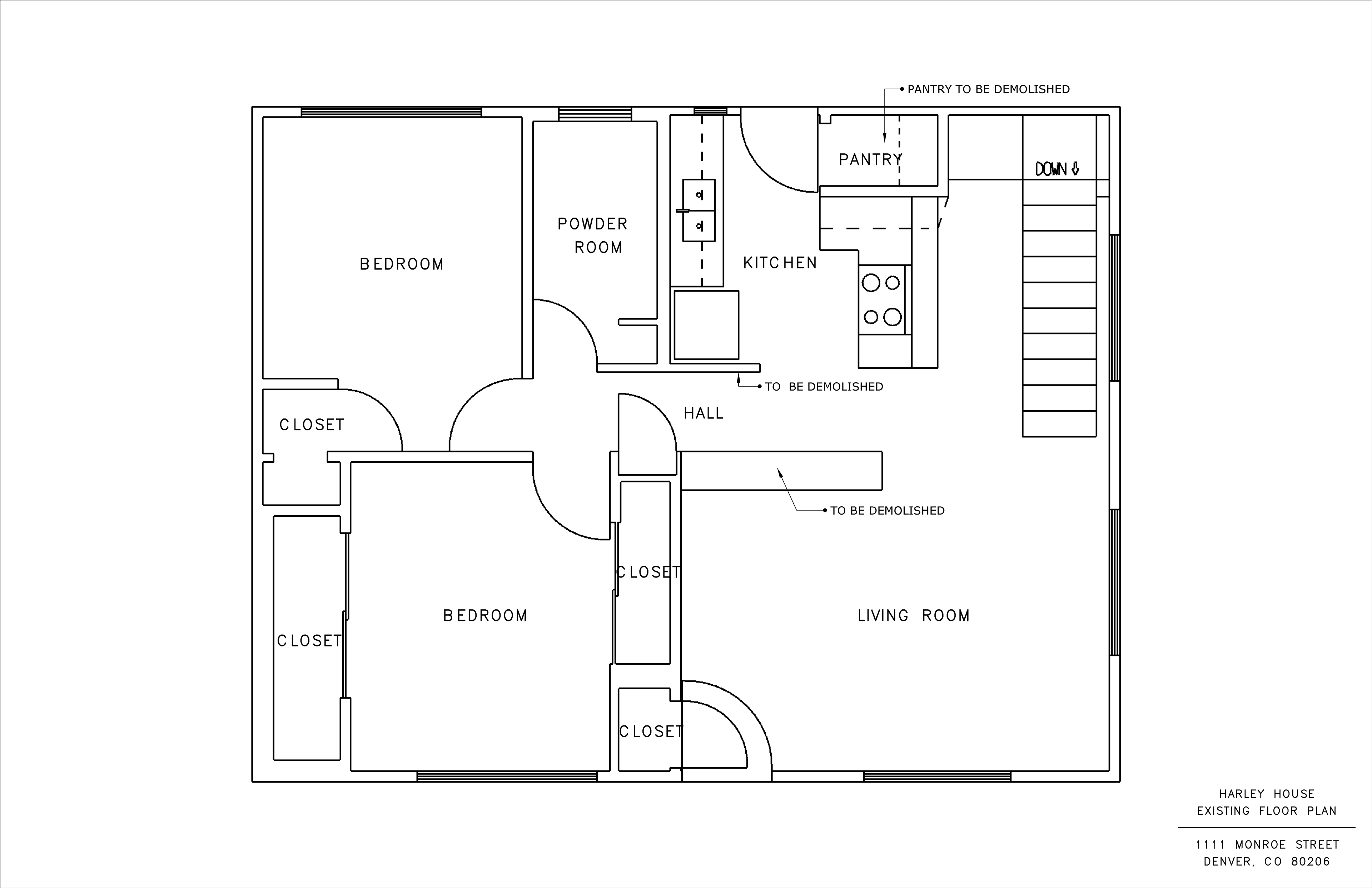 Kitchen Existing Floor Plan