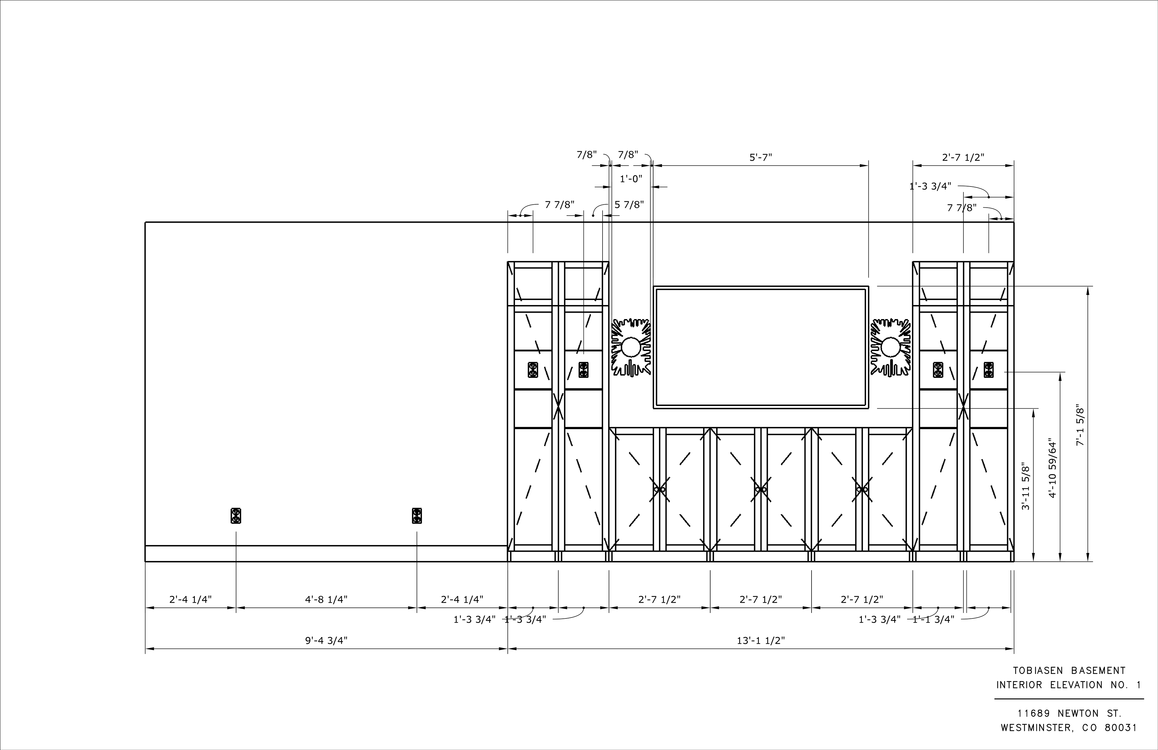 Basement Interior Elevation One