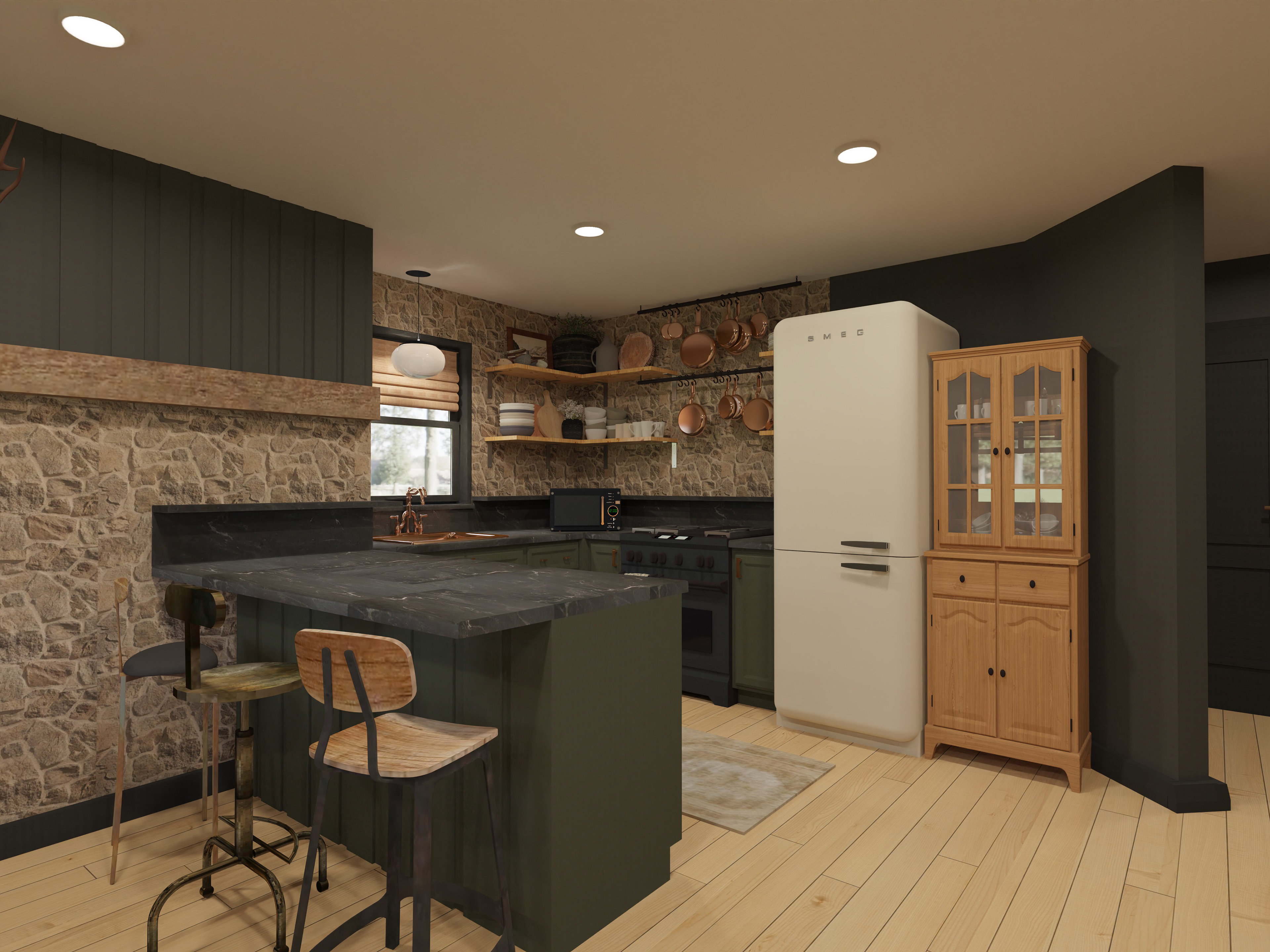 Kitchen + Dining View III