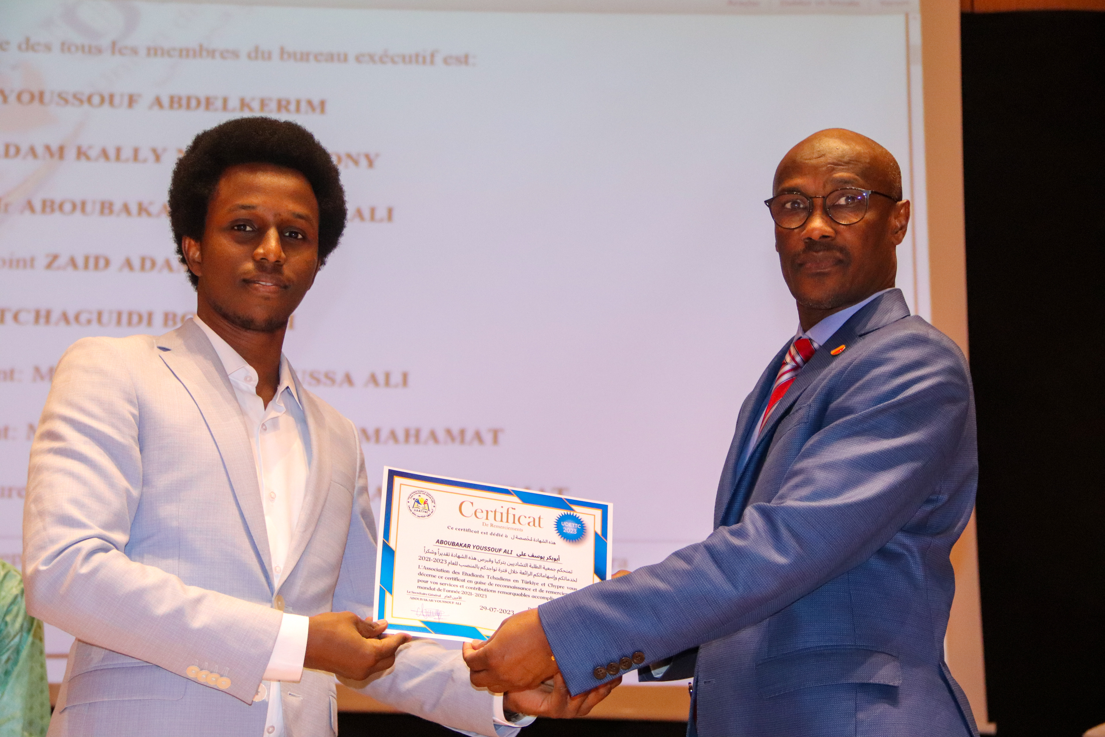 Remise des certificats