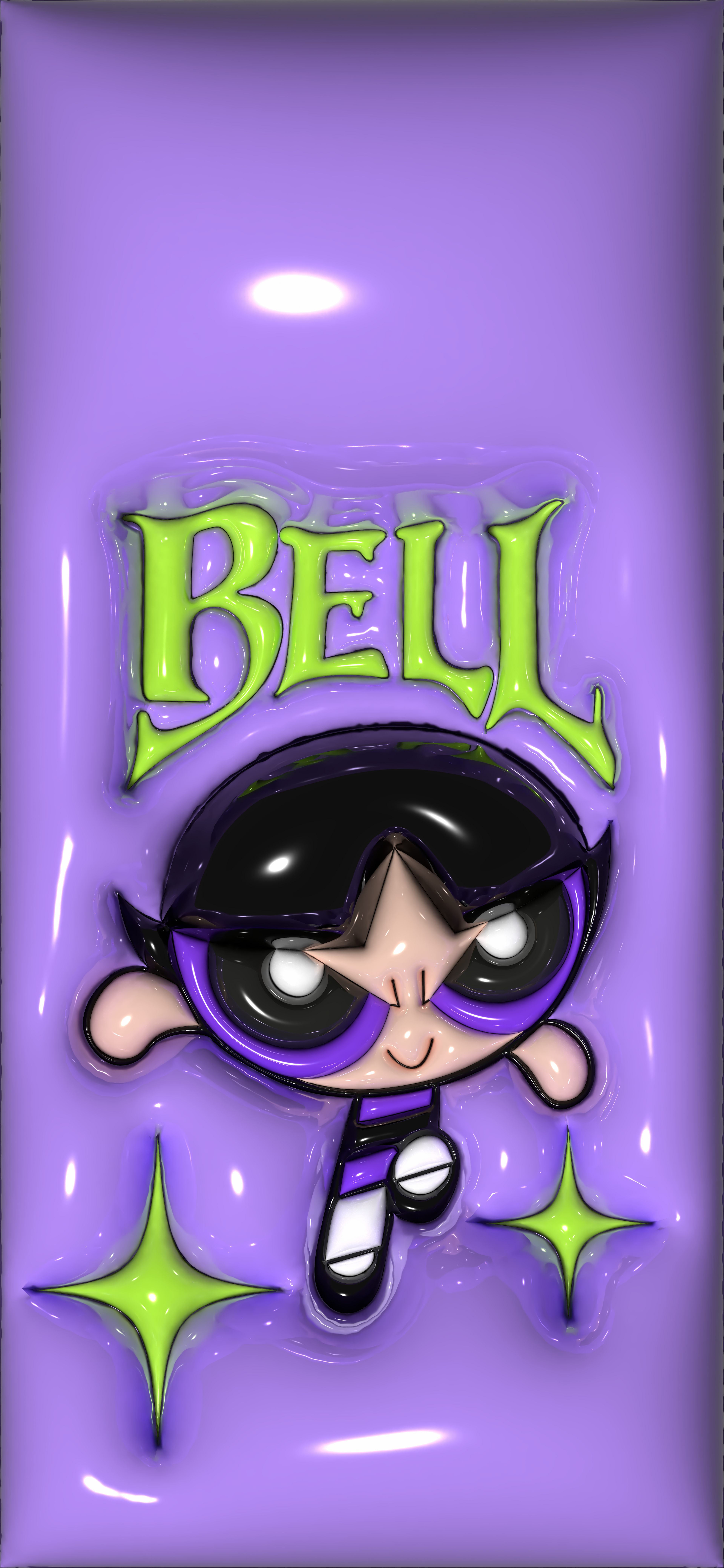 Illustration gjord i 3D för artist-stjärnskottet @allahatarbell som slog igenom år 2022 med låten "Missförstått". 🎆 Illustrationen är avbildad hennes favoritkaraktär från powerpuffpinglorna.