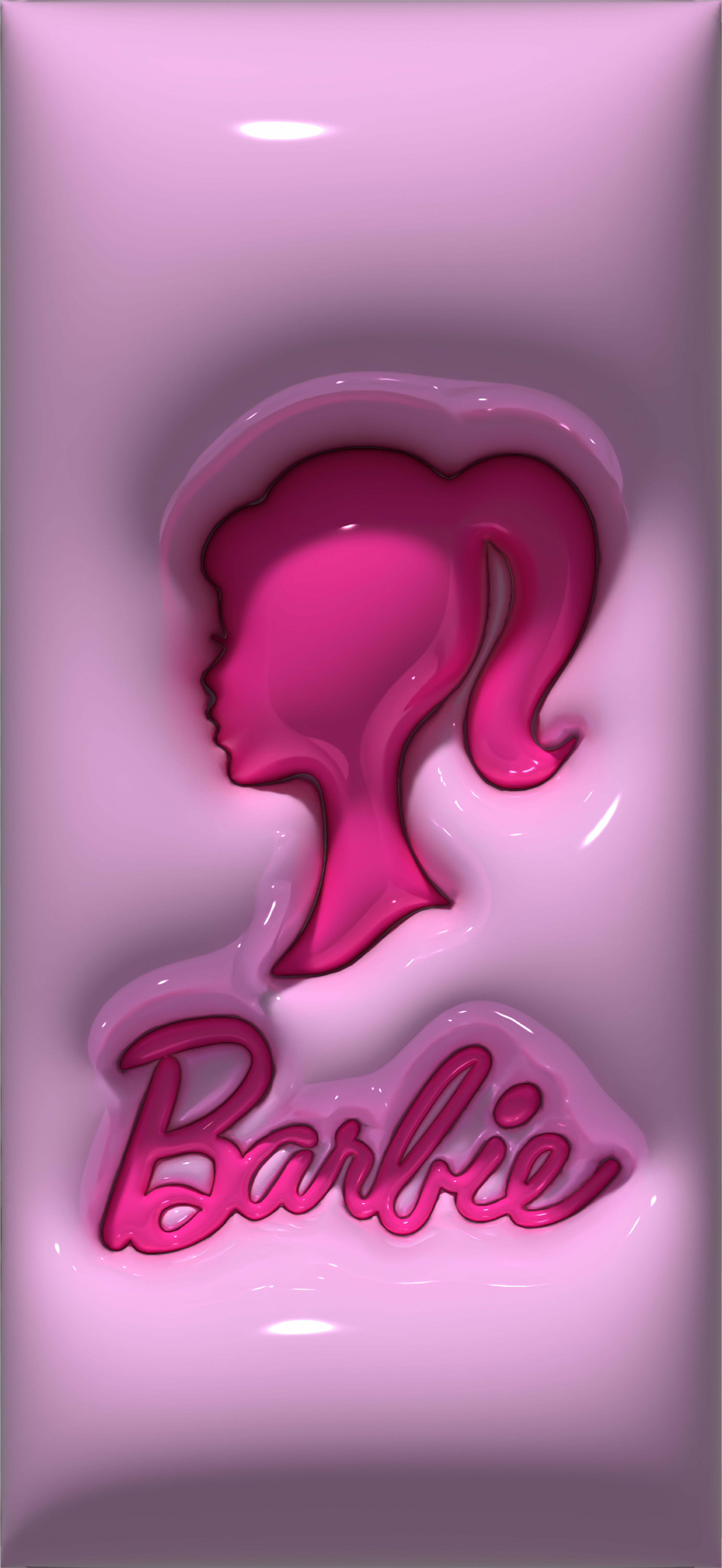 Illustration gjord i 3D av Barbie-loggan. 🌸