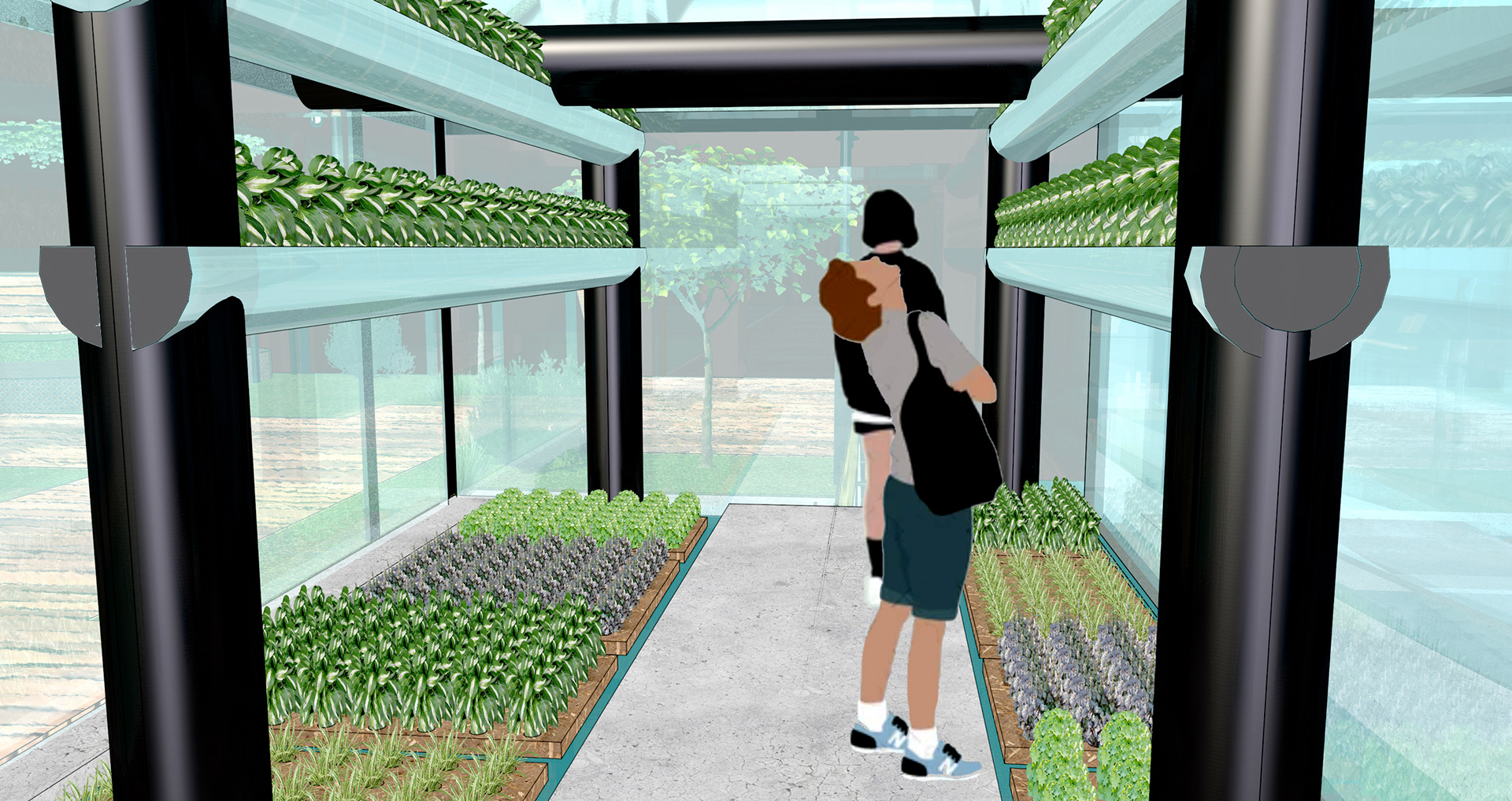 small Hydrophonic green house to rent with adjustable settings
