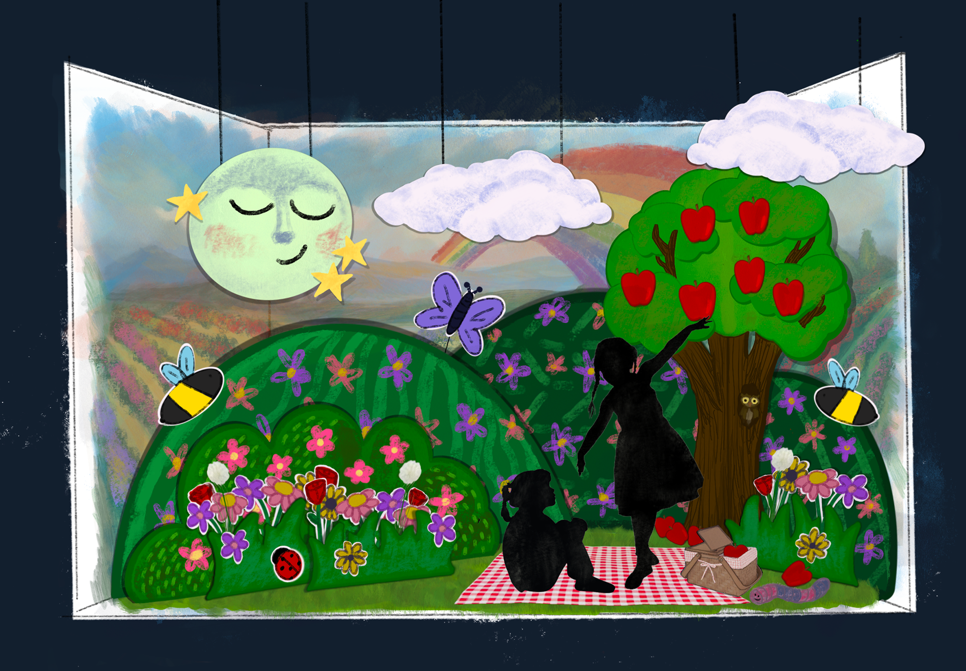 Imaginary Garden Night Rendering