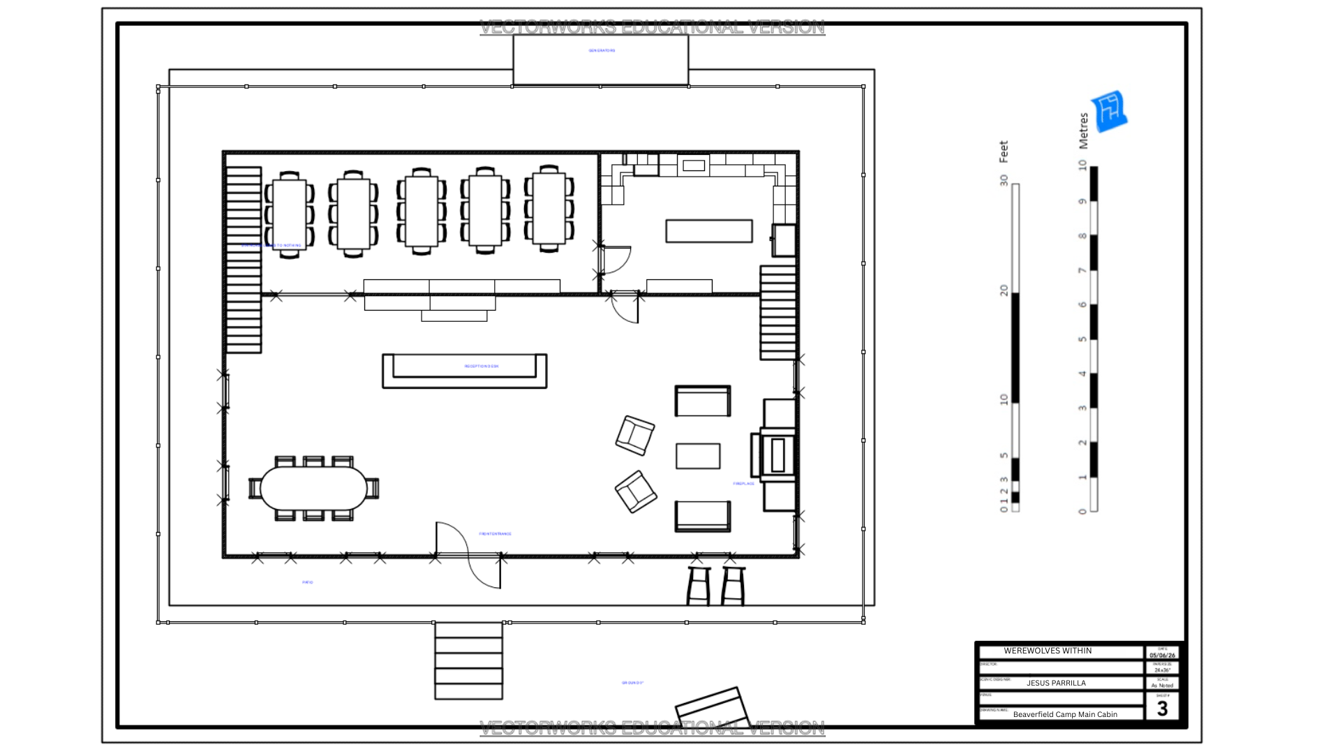 Main Camp Cabin Set Drafting