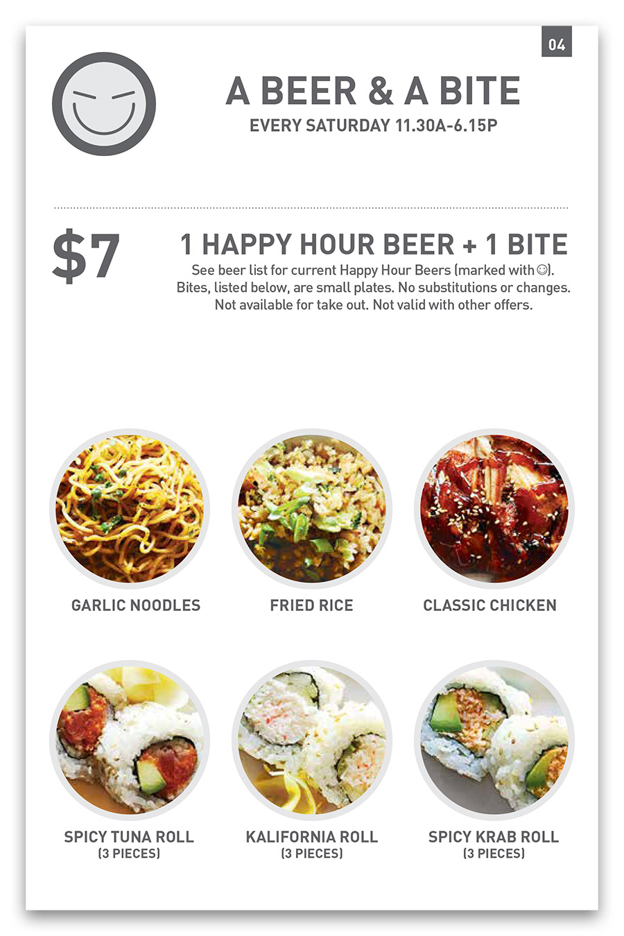 Book Menu Special
