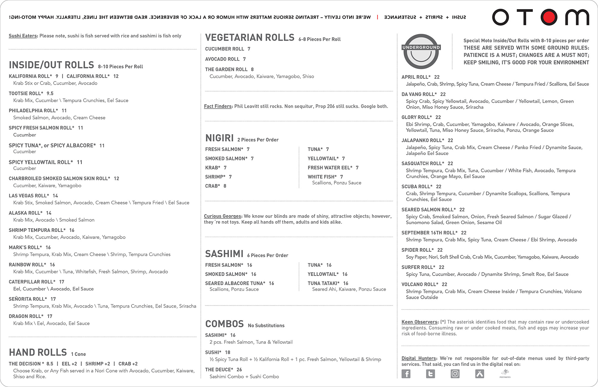 Main Menu, Back