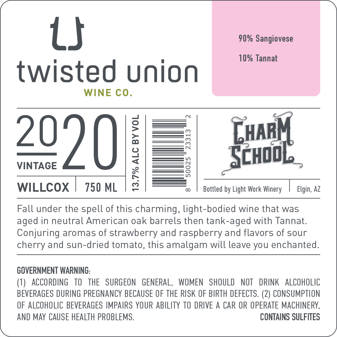 Red Wine Blend Label, Back