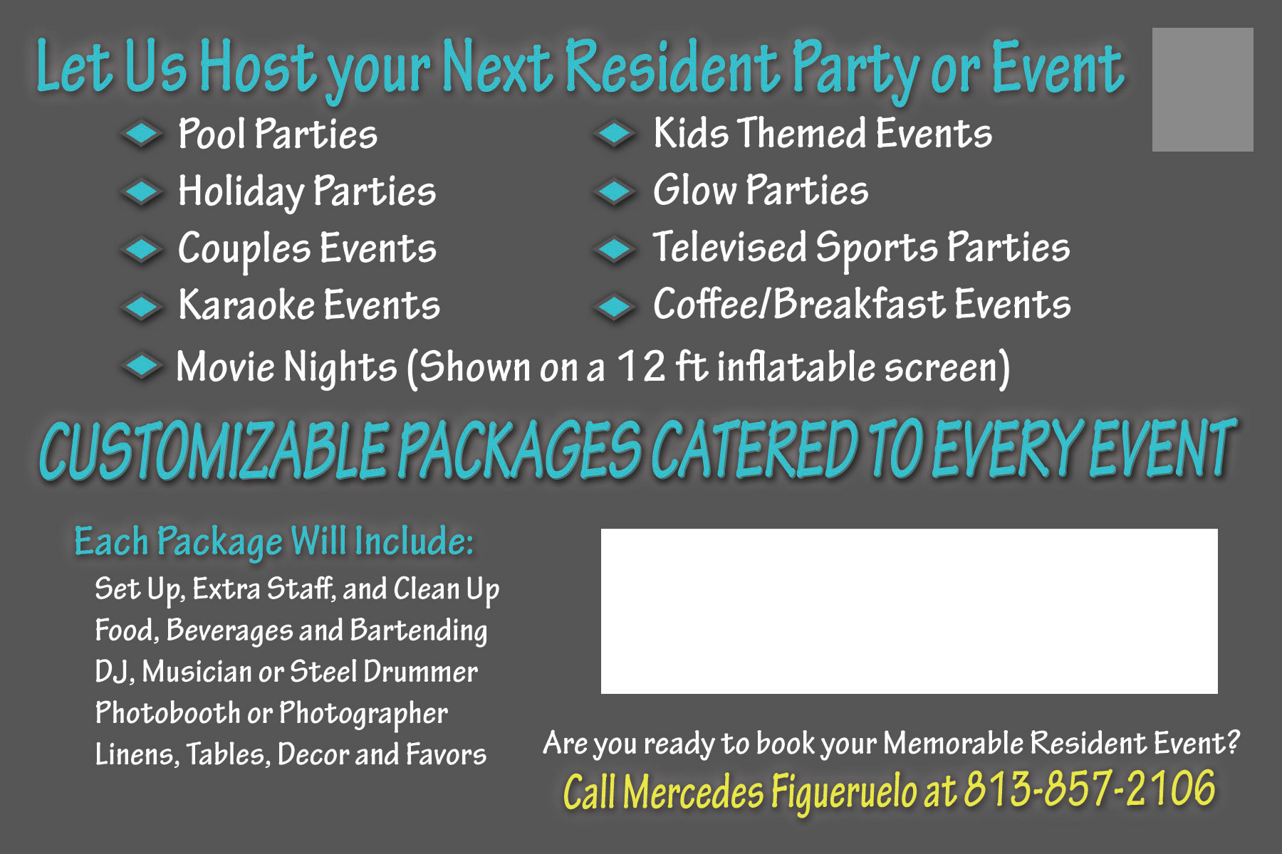 Postcard created for an Event Company