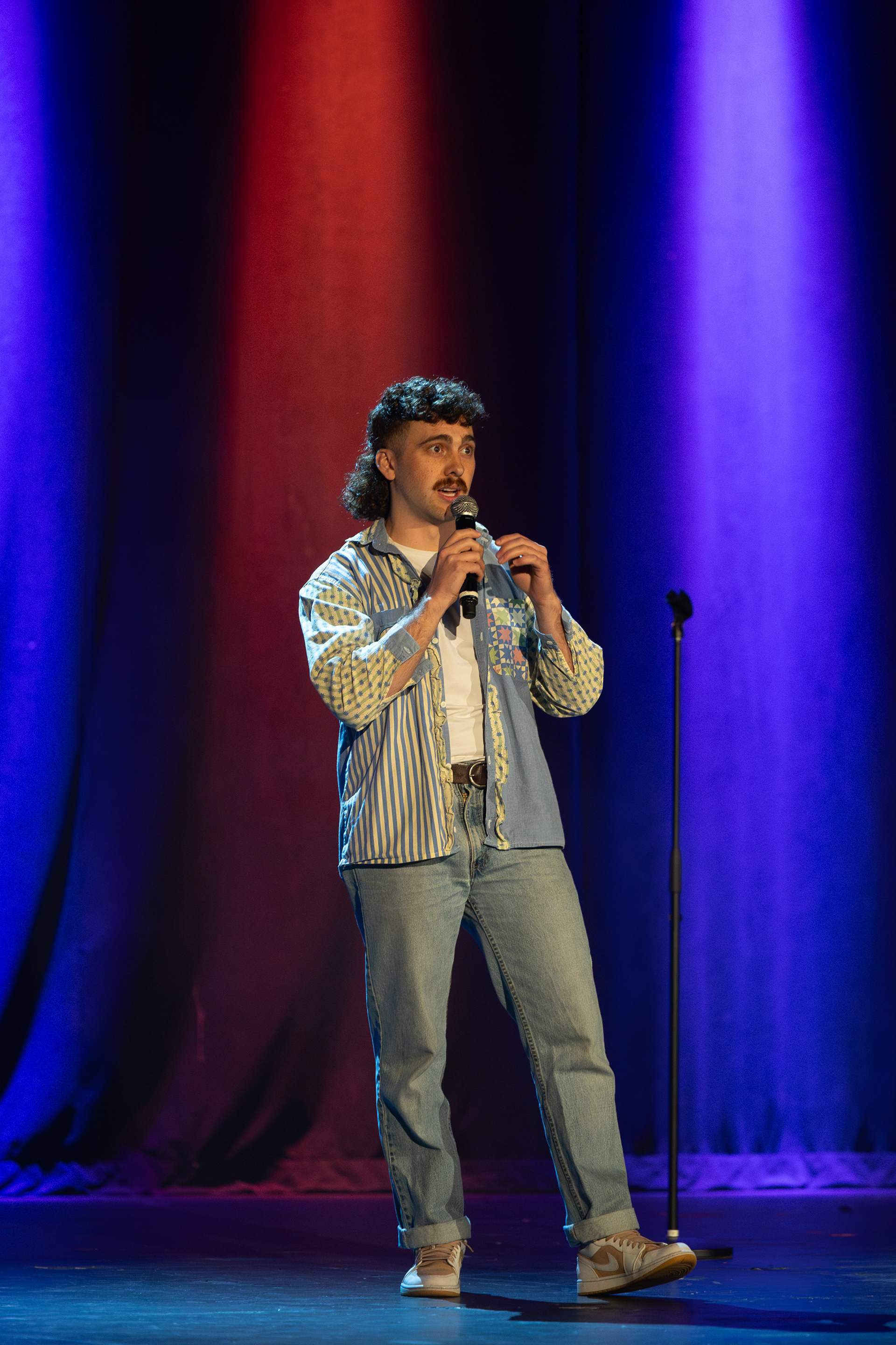 Aidan DeSousa performing at Vogue Theatre