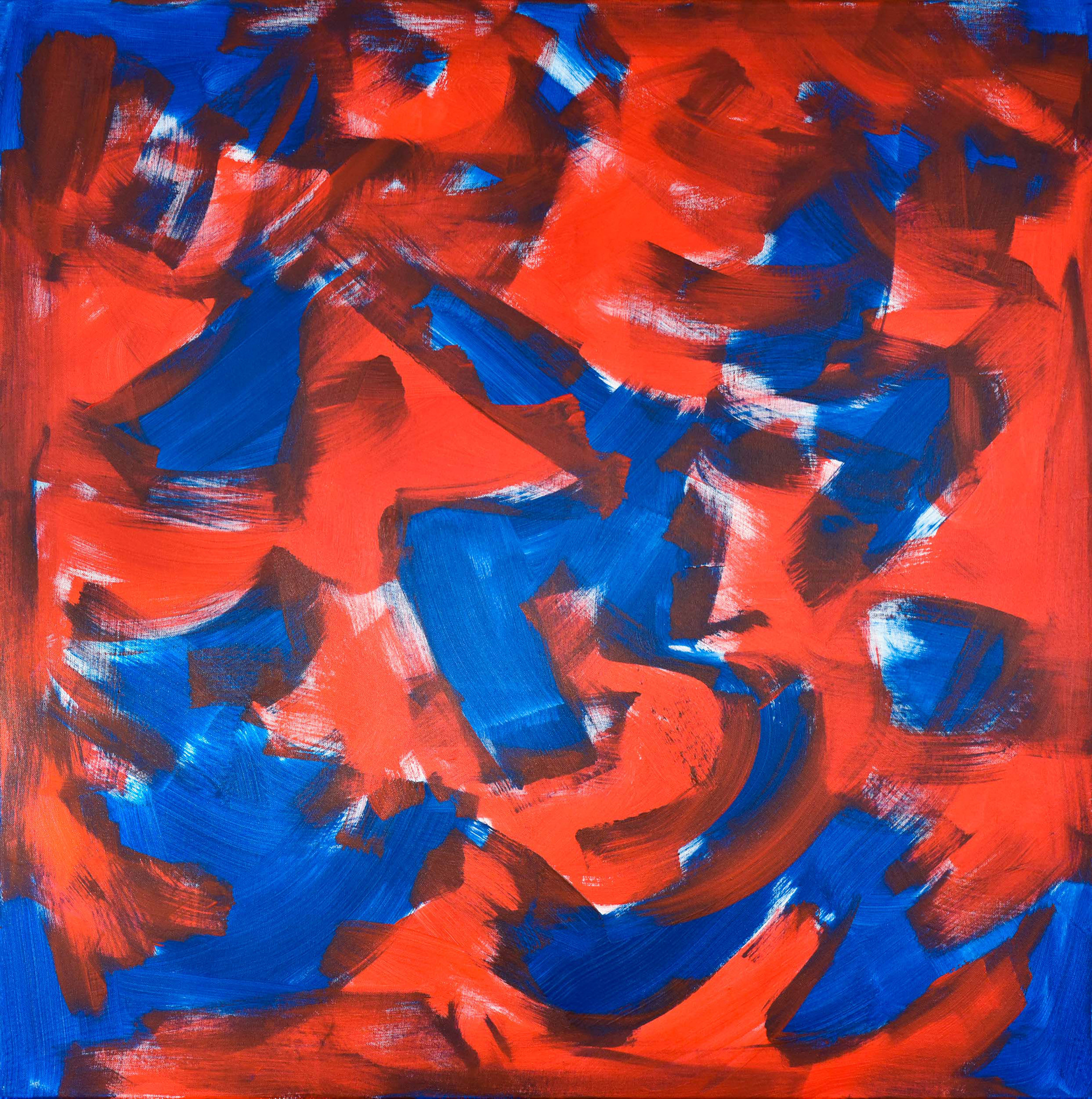 Blue And Red | 95 x 95 cm