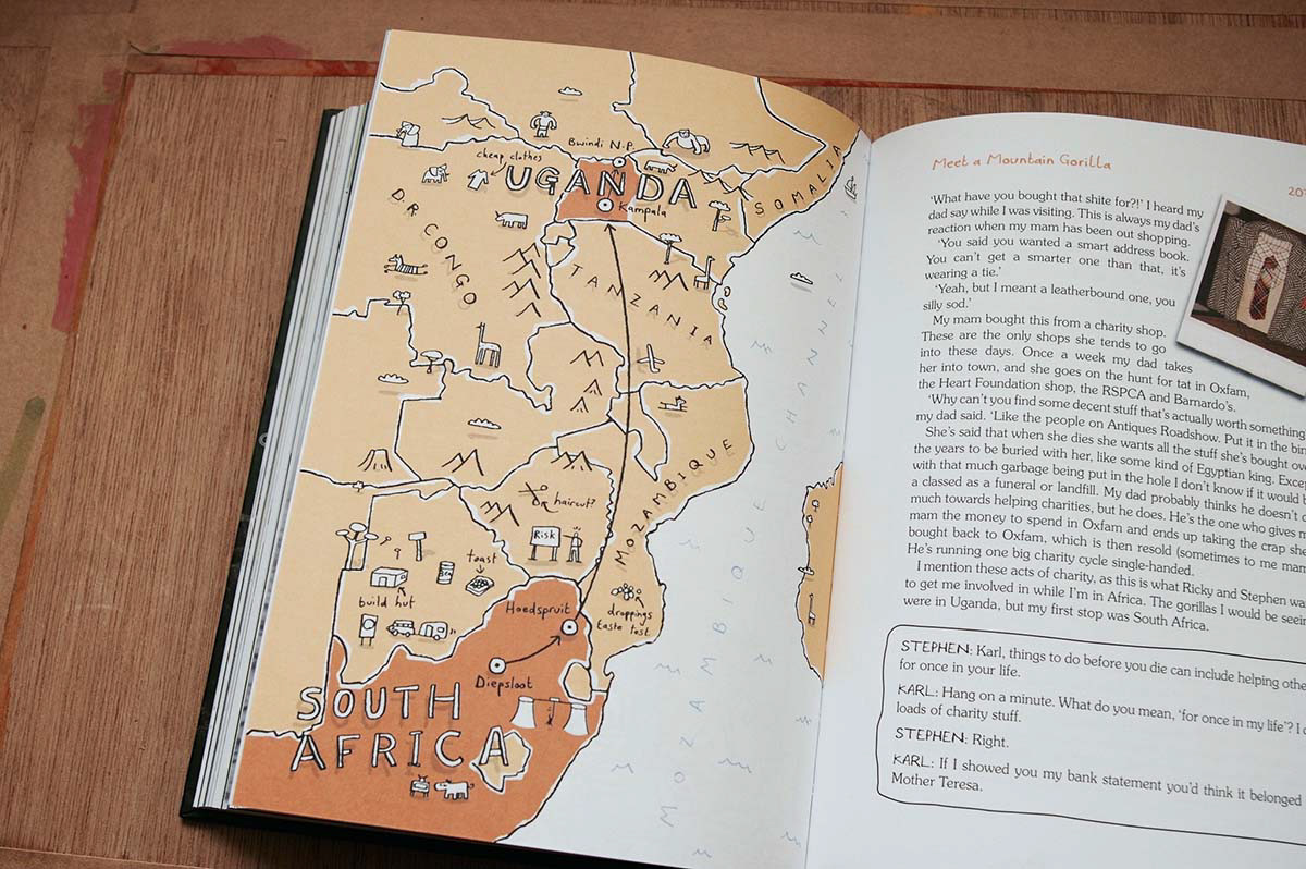 Illustrations and maps for Karl Pilkington's "The Further Adventures of An Idiot Abroad" - Canongate Books (ISBN: 9780857867490).