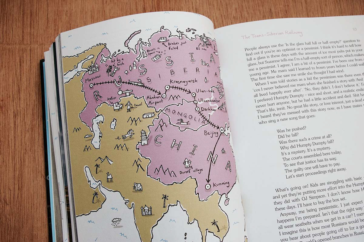 Illustrations and maps for Karl Pilkington's "The Further Adventures of An Idiot Abroad" - Canongate Books (ISBN: 9780857867490).