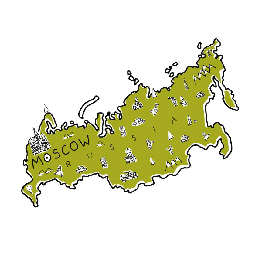 Illustrations and maps for BUPA: Russia