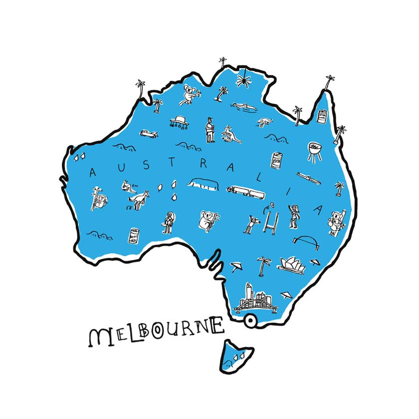Illustrations and maps for BUPA: Australia