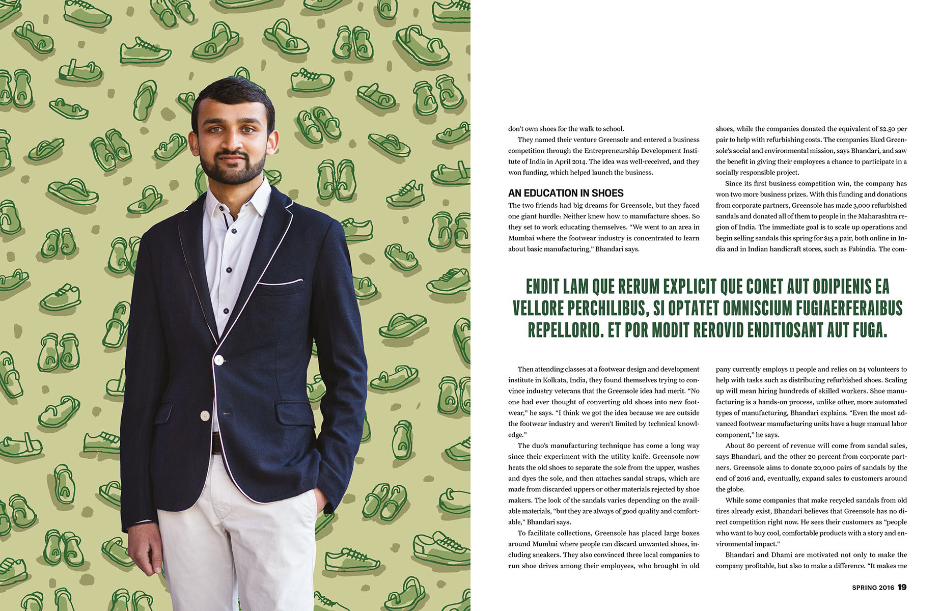 Babson Magazine, Boston, USA. Illustrations for an article on sustainability