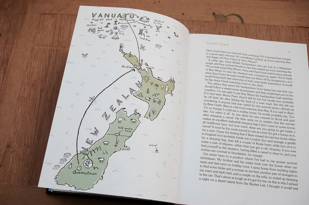 Illustrations and maps for Karl Pilkington's "The Further Adventures of An Idiot Abroad" - Canongate Books (ISBN: 9780857867490).