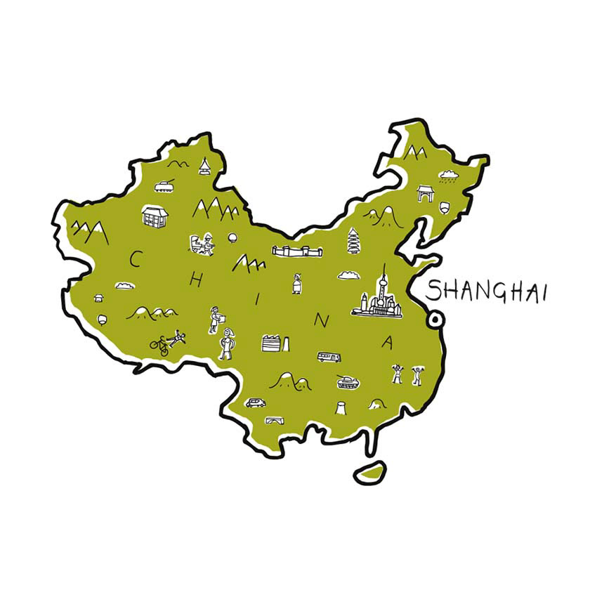 Illustrations and maps for BUPA: China