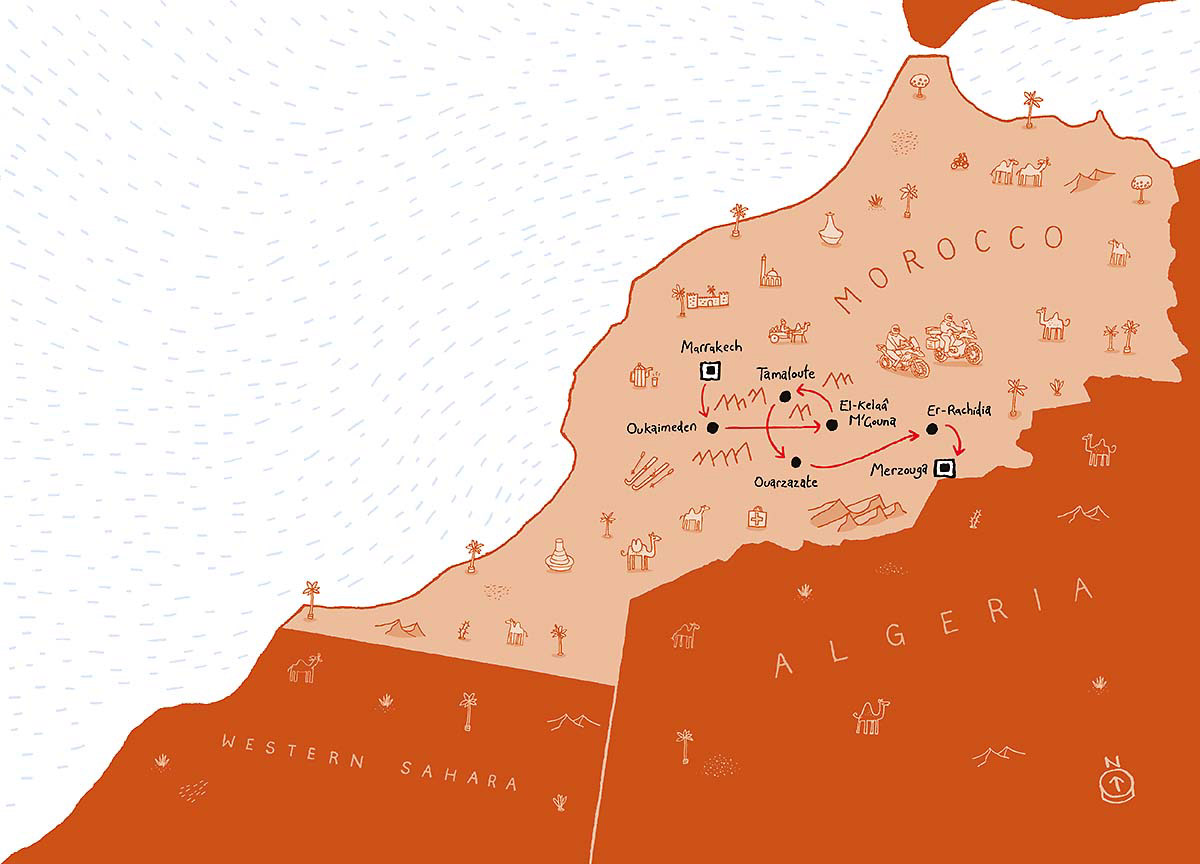Maps and illustrations for "The Hairy Bikers Ride Again" - Published by Penguin (ISBN: 9780718149093)