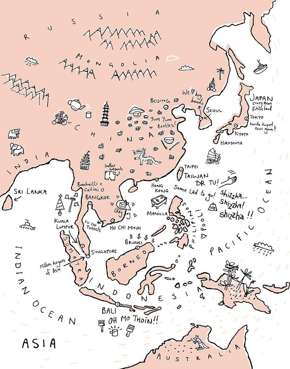 Maps and illustrations for "Hector's World" - Penguin (ISBN: 1844881105)
