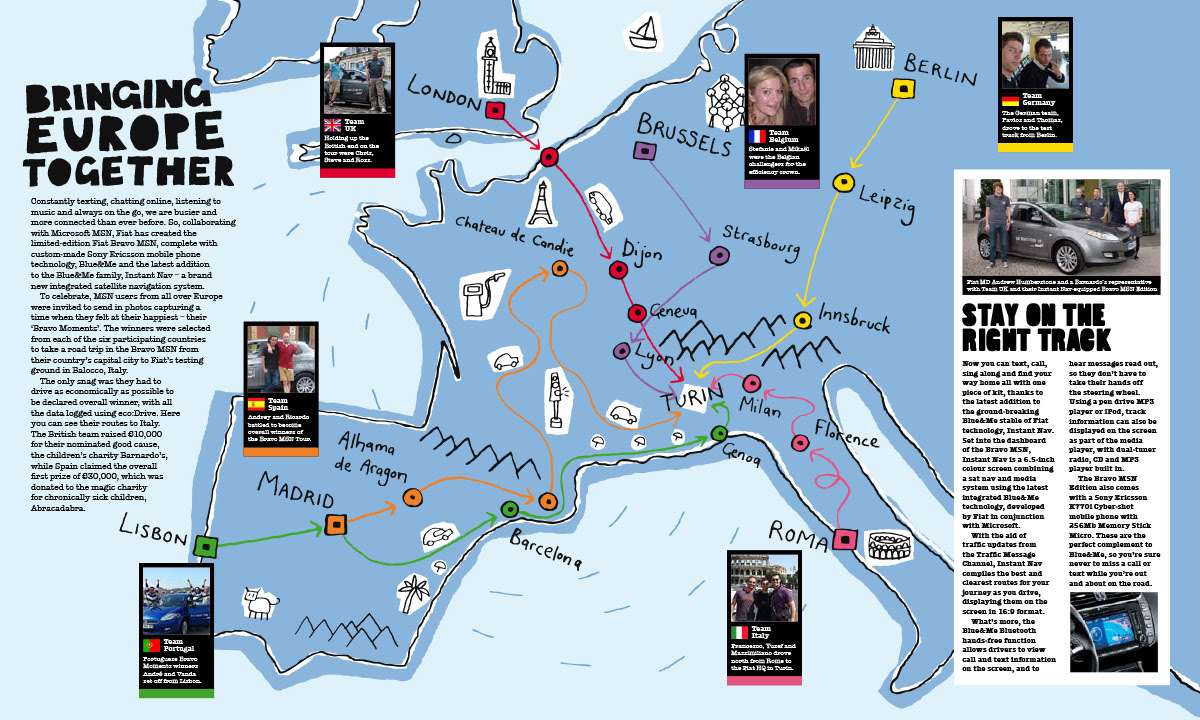 Map for FIAT Bravo magazine