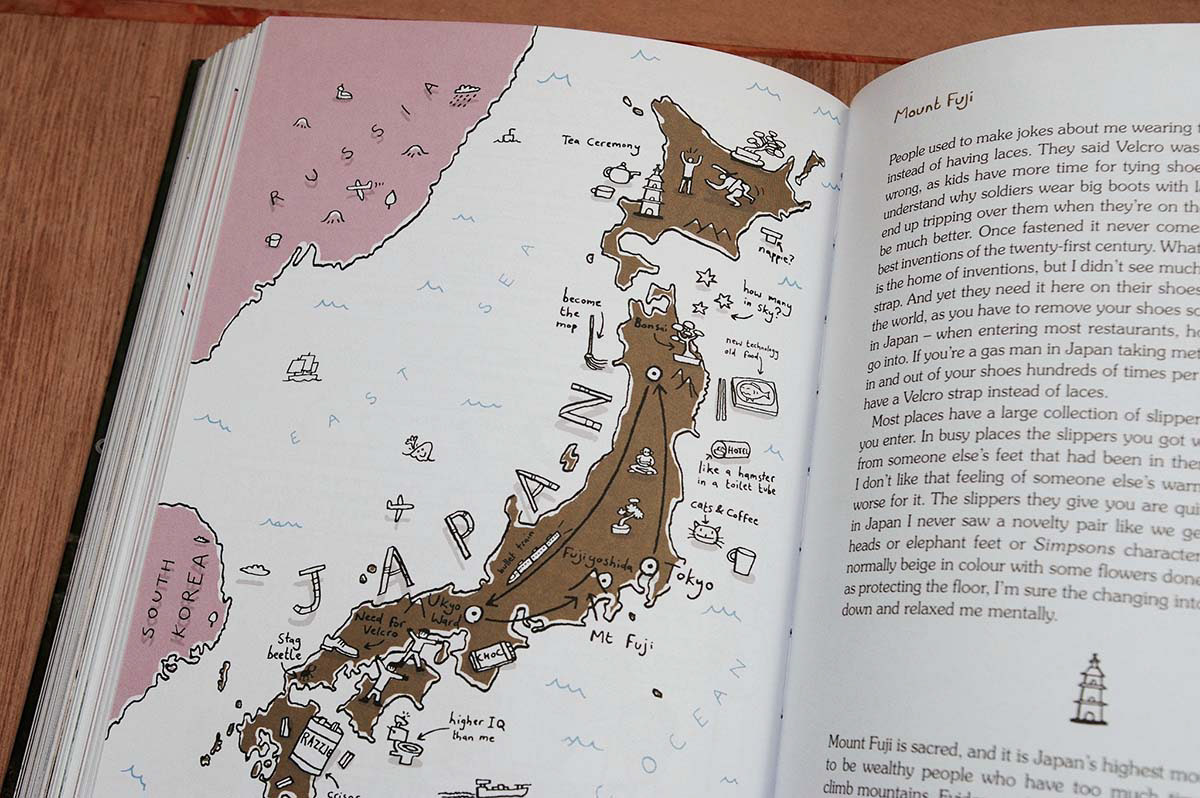 Illustrations and maps for Karl Pilkington's "The Further Adventures of An Idiot Abroad" - Canongate Books (ISBN: 9780857867490).