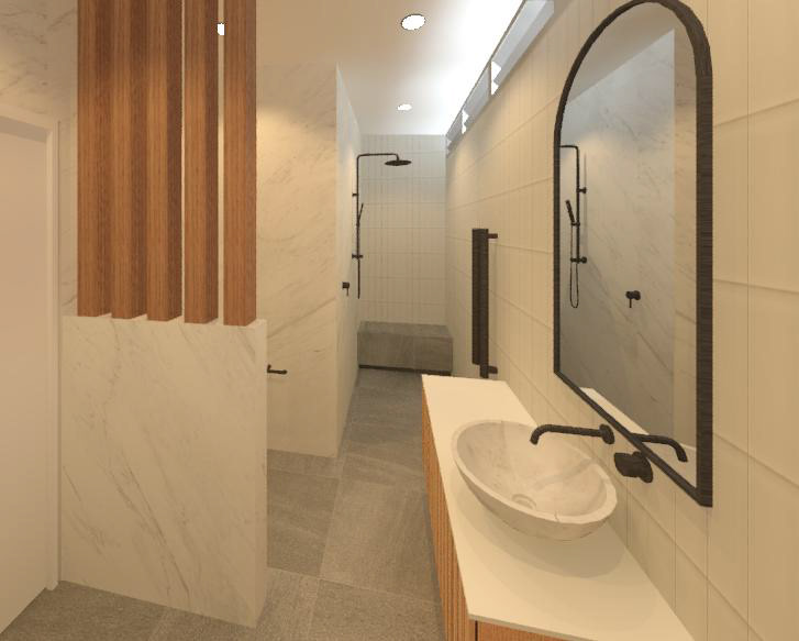 3D Day render of bathroom