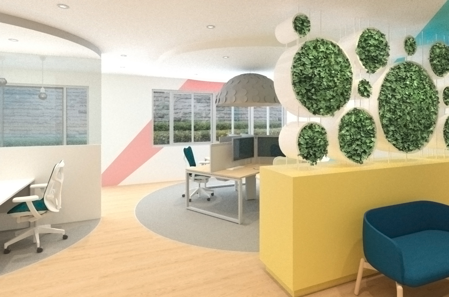 3D Render of office space