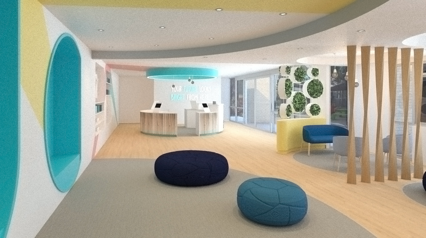 3D Render of retail space