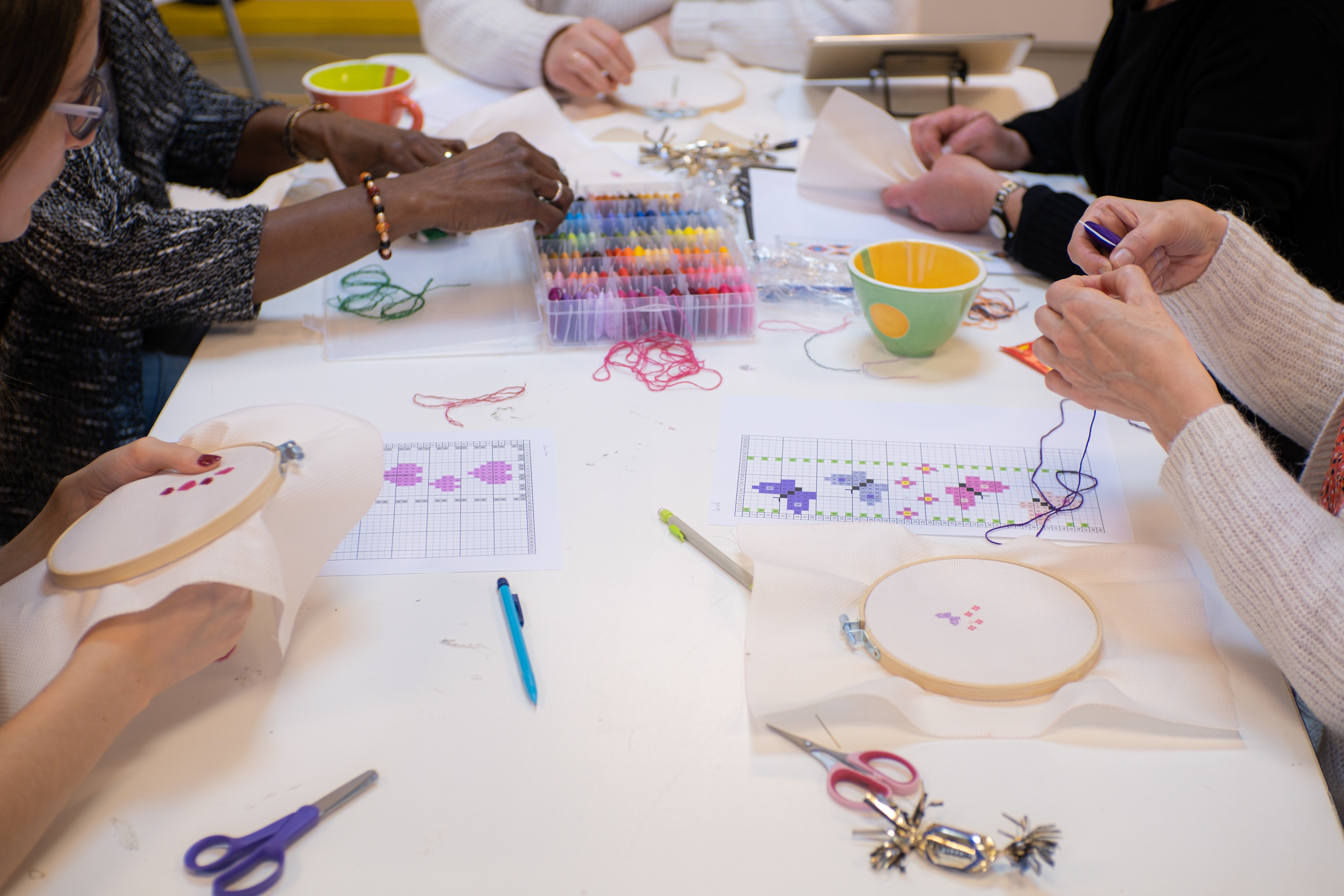 Embroidery workshop.