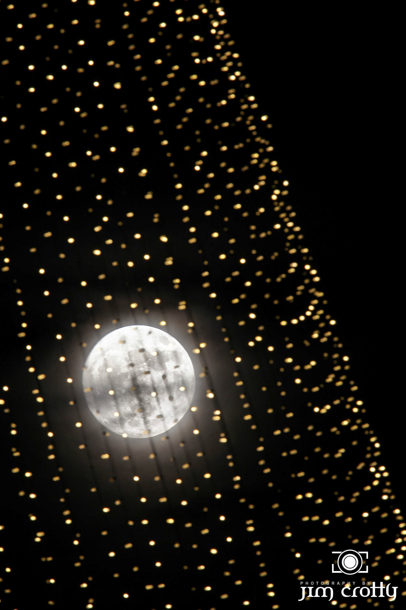 Super Moon and Carillon Park Christmas Tree by Jim Crotty