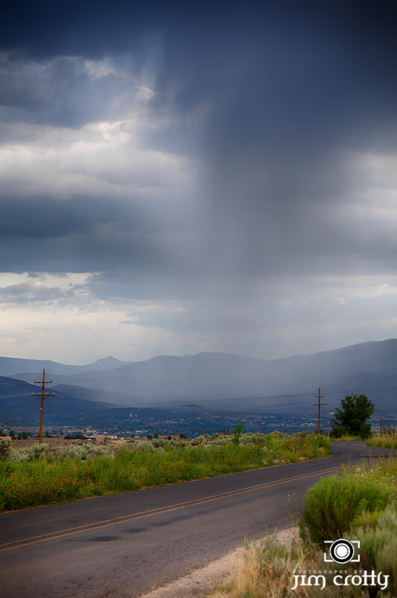 Landscape and rural scenes on road outside of Taos, New Mexico