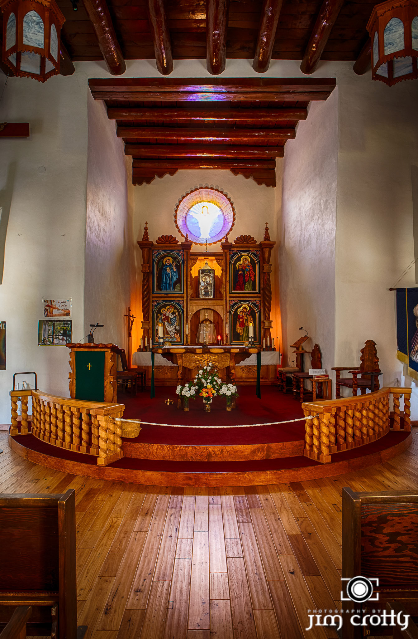 Exterior and Interior Photography of St. Anthony Church in Questa, New Mexico