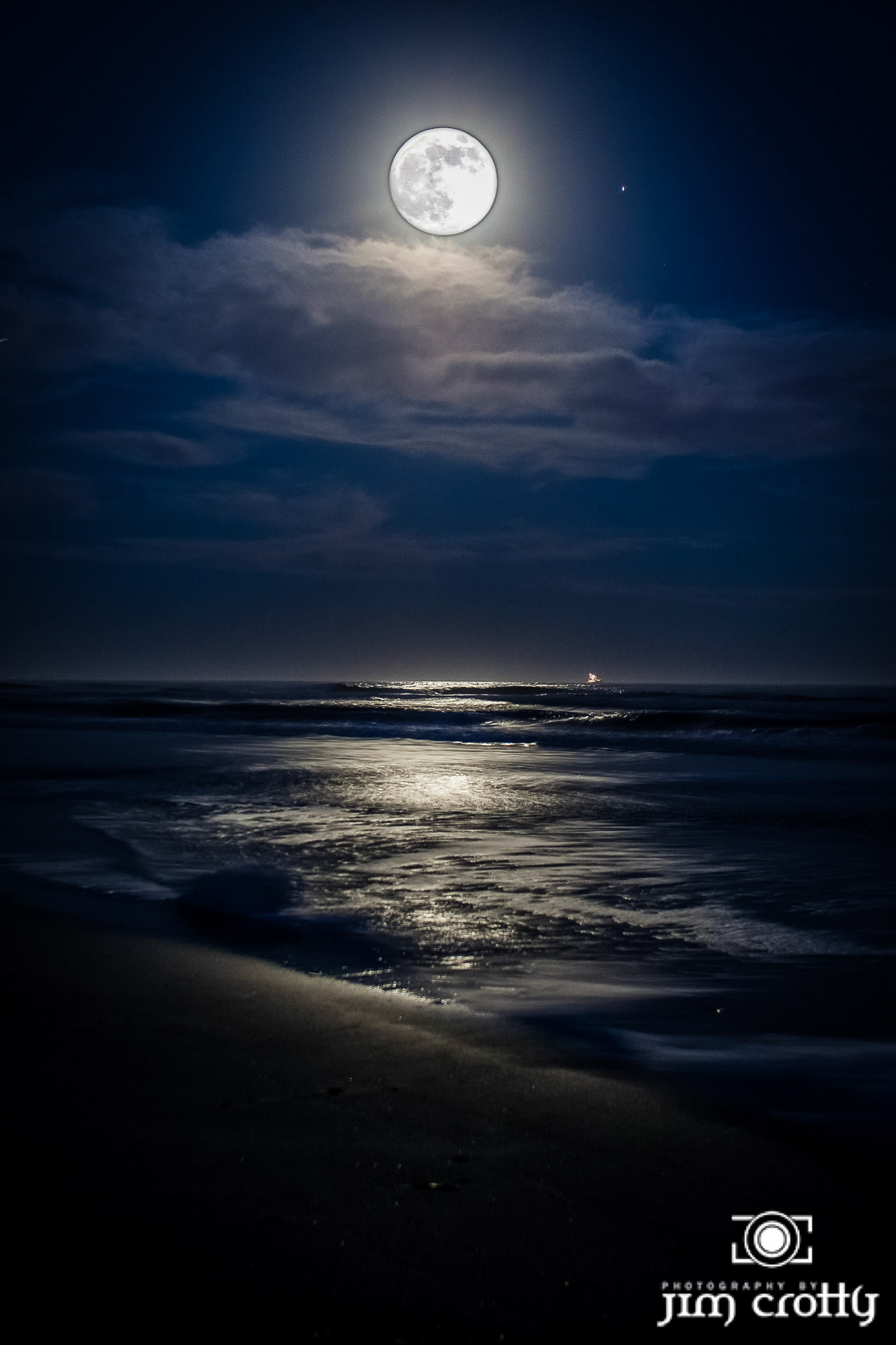 Sunset and Moonrise on November 9 2011 at Burke's Beach on Hilton Head Island by Jim Crotty