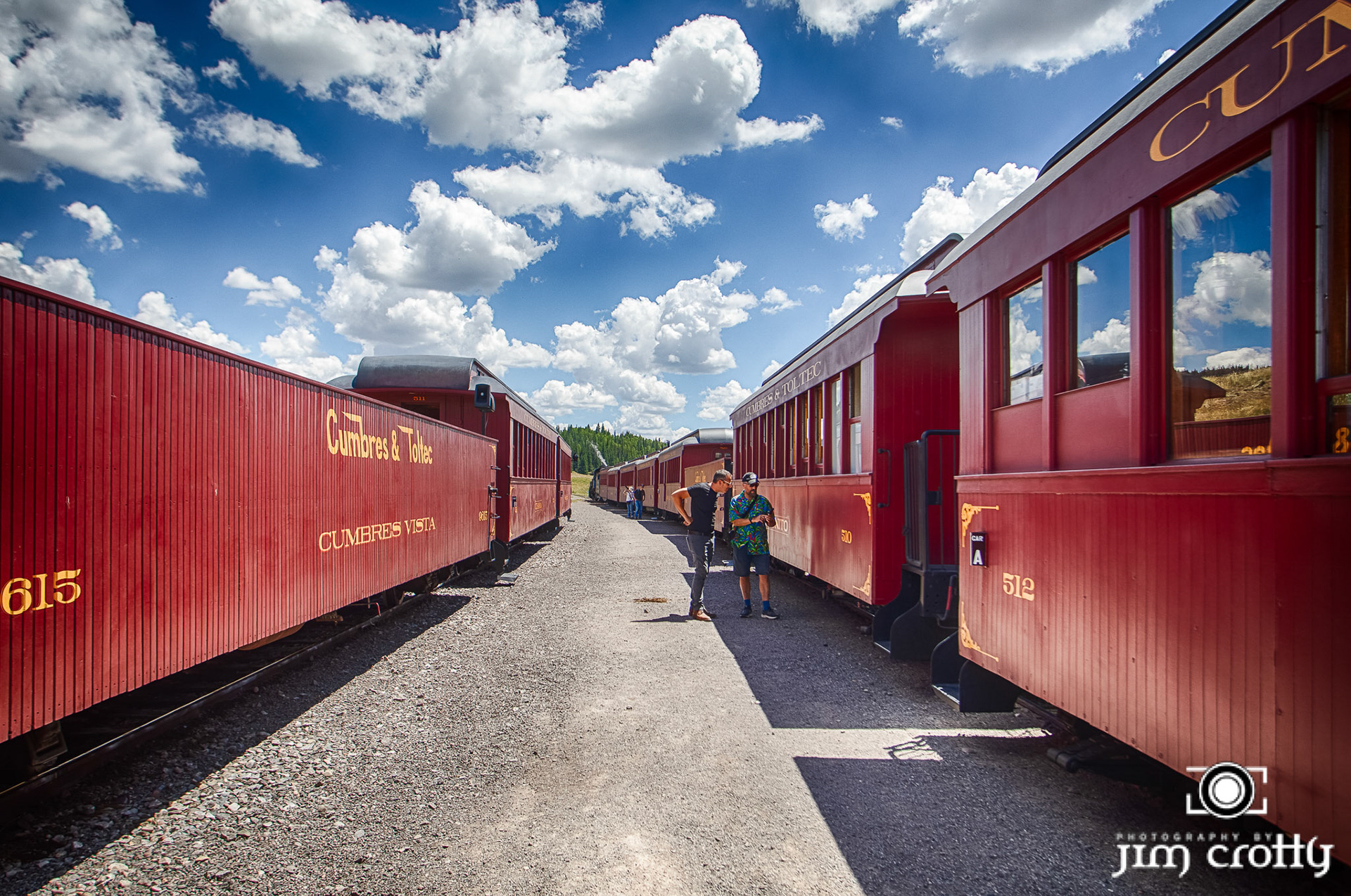 Train and landscapes along the Cumbre &amp; Toltec Scenic Railroad in and near Antonito, Colorado by Jim Crotty