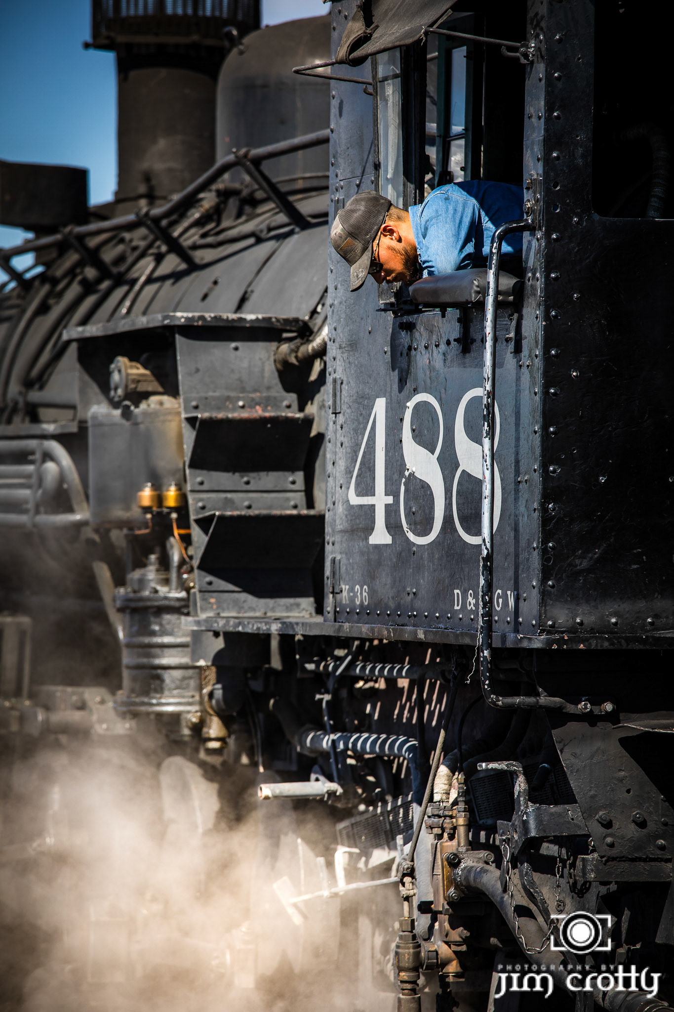 Train and landscapes along the Cumbre &amp; Toltec Scenic Railroad in and near Antonito, Colorado by Jim Crotty