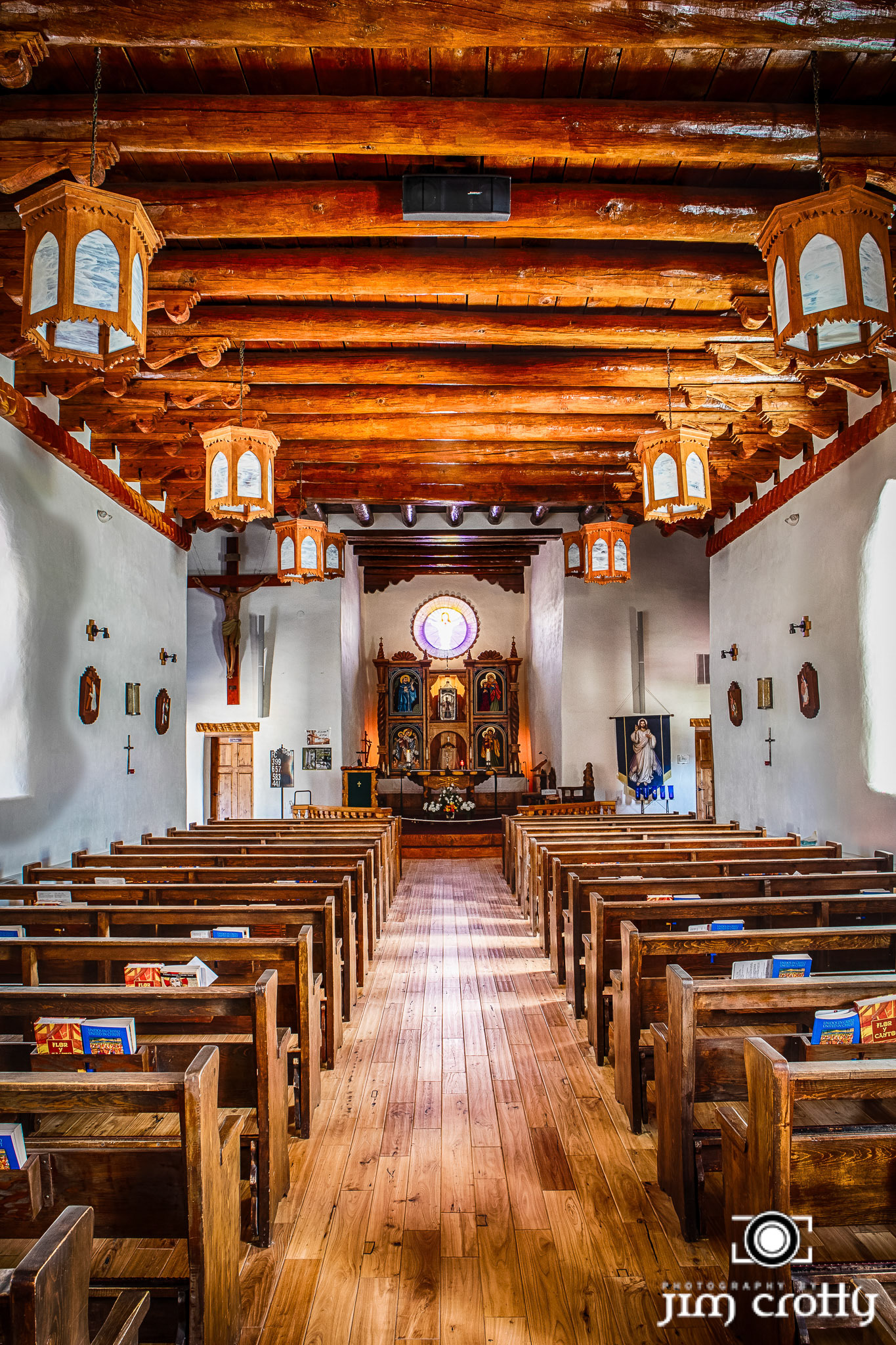 Exterior and Interior Photography of St. Anthony Church in Questa, New Mexico