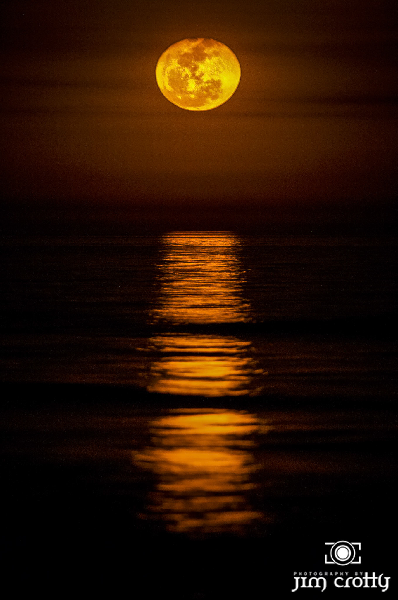 Moon rising over the Atlantic Ocean from Hilton Head Island South Carolina by Jim Crotty on February 19 2011