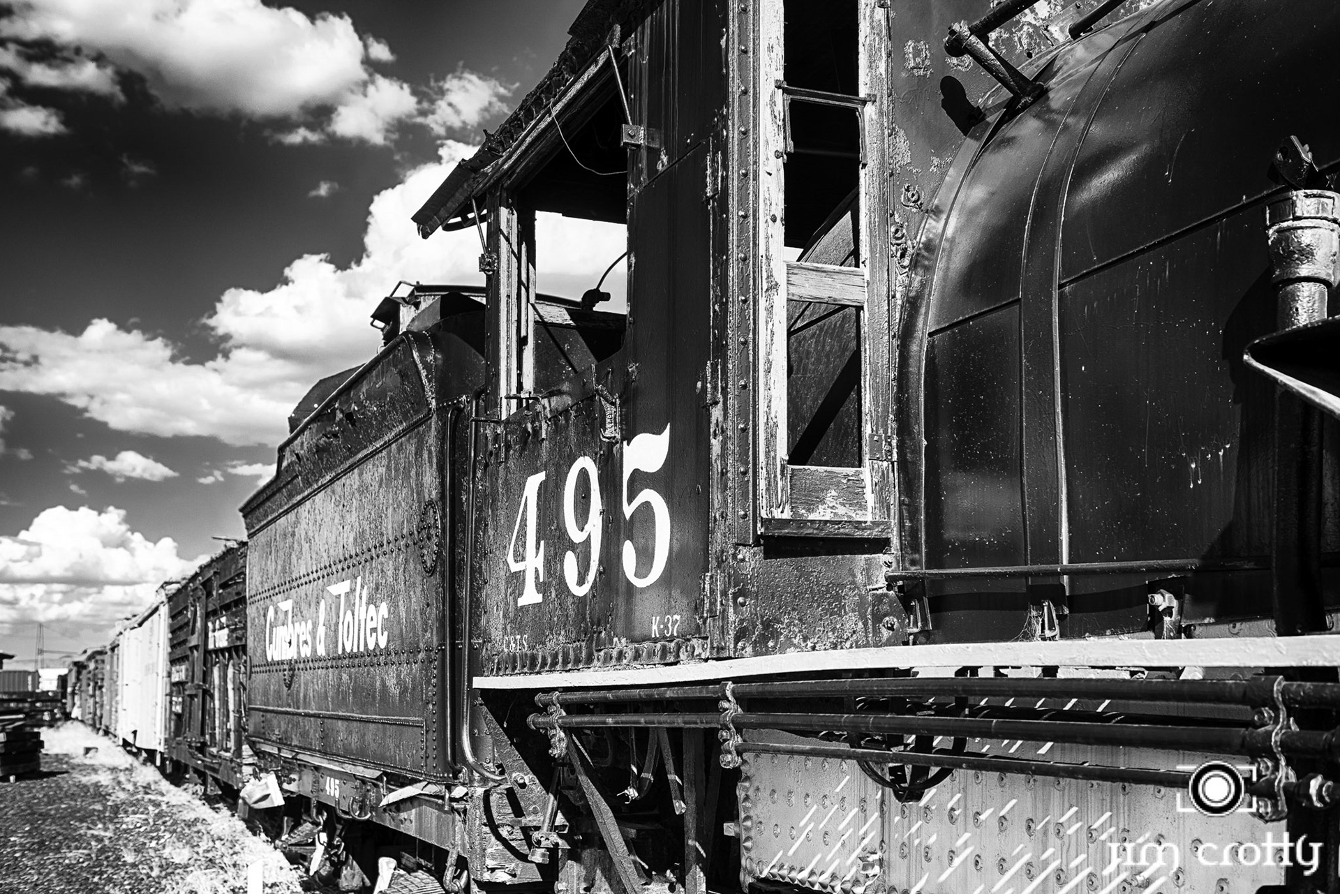 Train and landscapes along the Cumbre &amp; Toltec Scenic Railroad in and near Antonito, Colorado by Jim Crotty