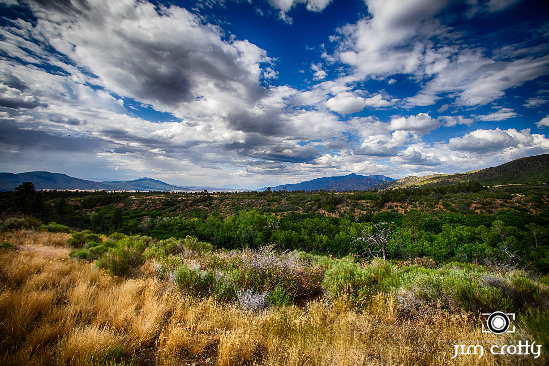 Landscape and rural scenes on road outside of Taos, New Mexico
