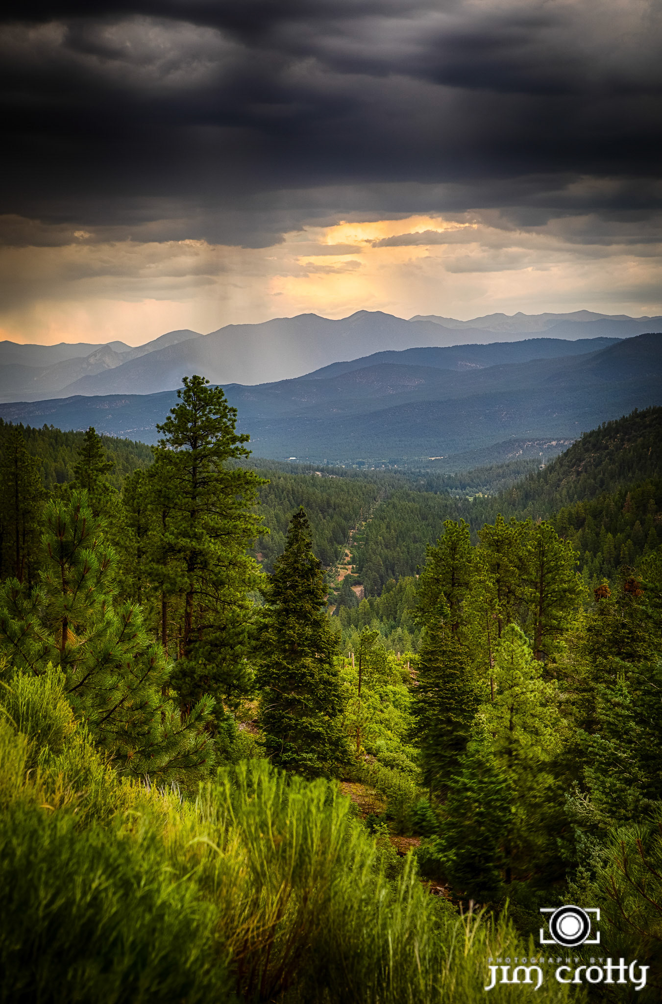 Summer storm on the high road to Taos, New Mexico