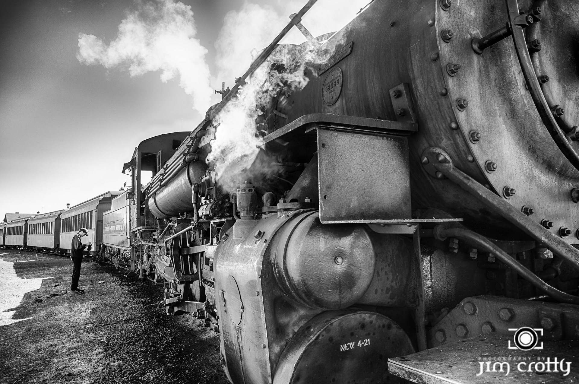 Train and landscapes along the Cumbre &amp; Toltec Scenic Railroad in and near Antonito, Colorado by Jim Crotty